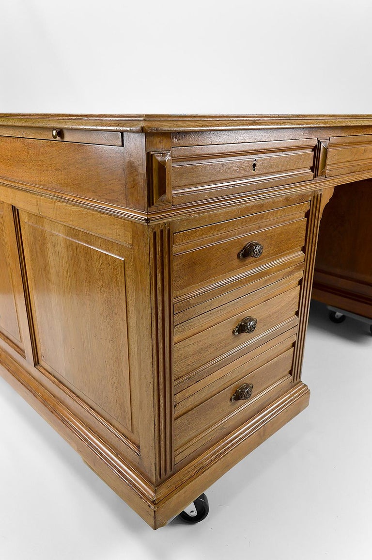 Huge Antique DoubleSided Partners Desk, Victorian Era, circa 1880 For