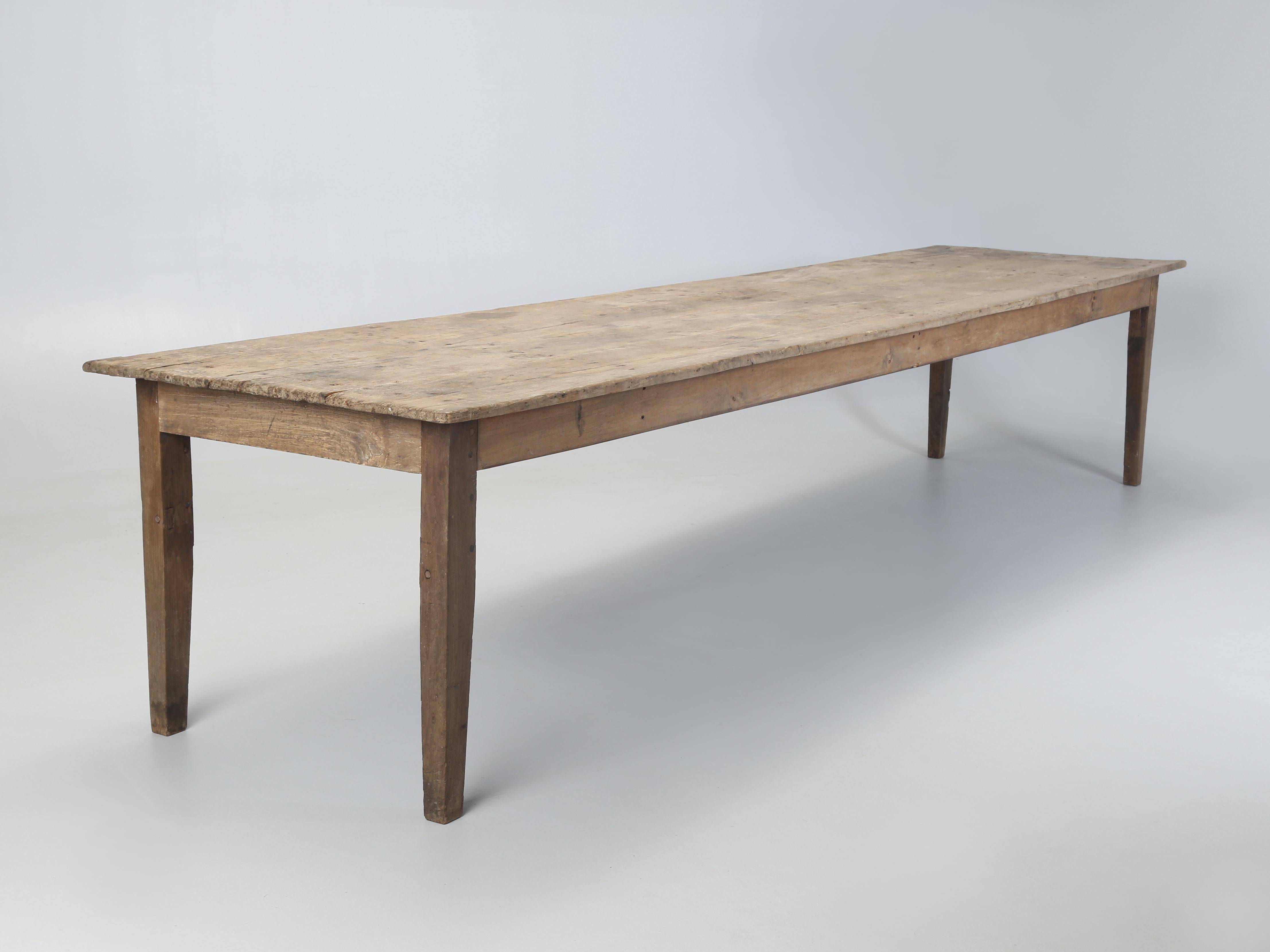 Grande table de ferme irlandaise antique 14-16 places Original 150-Year-old Patina en vente 3