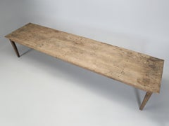 Huge Antique Irish Farm Table Seats 14-16 People Original 150-Year-Old Patina