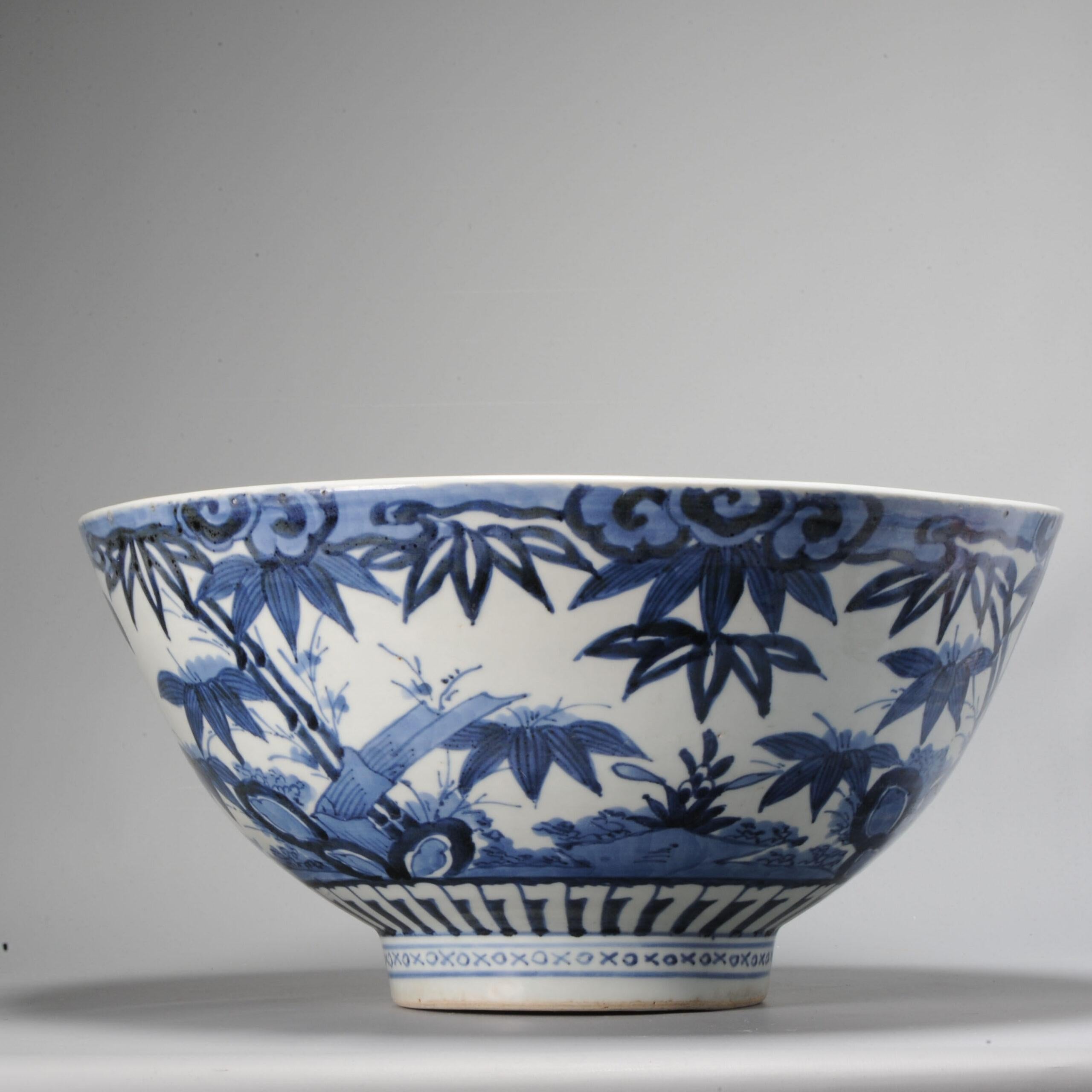 Huge Antique Japanese Arita Porcelain Bowl 1680-1700 Japan Majestic 6