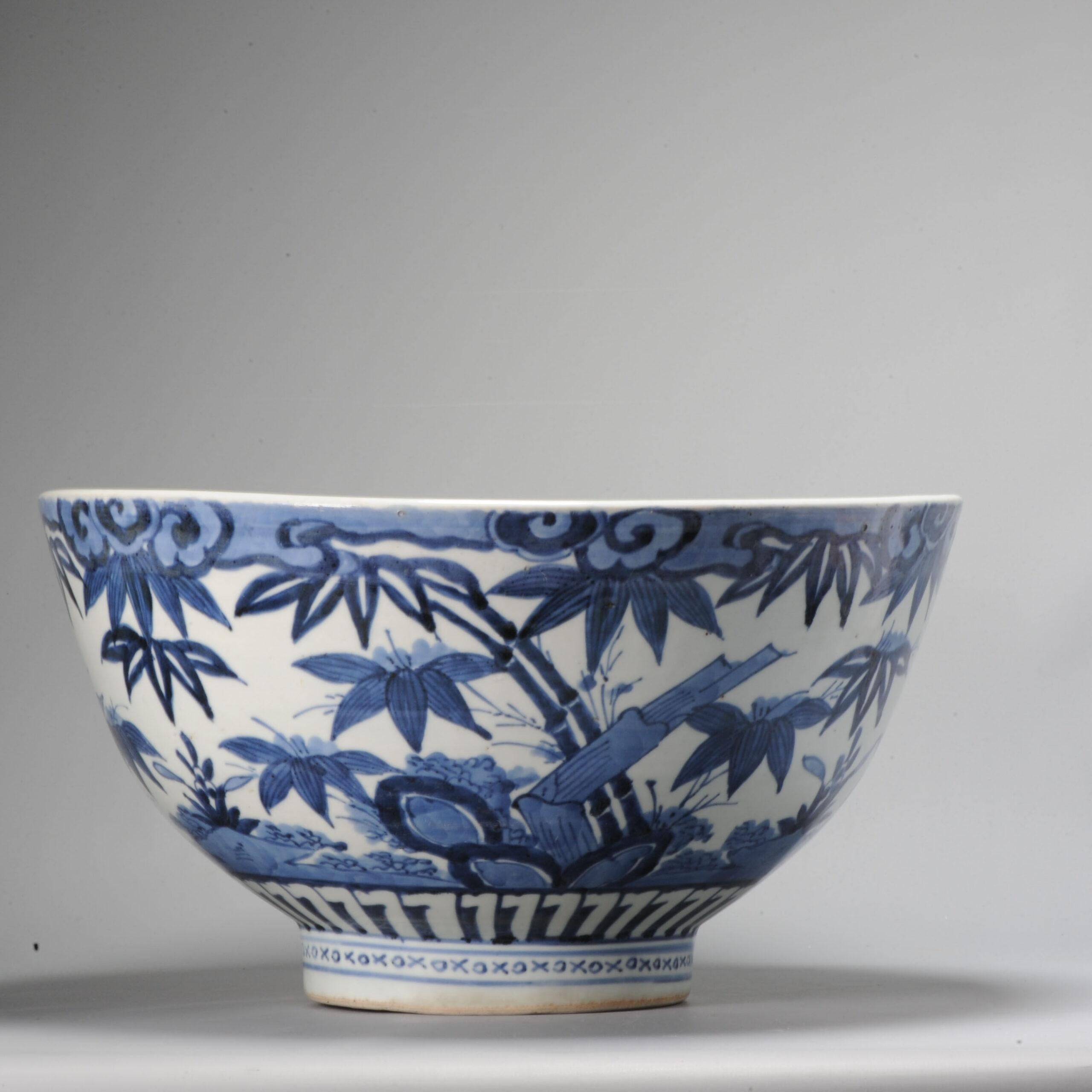 Große antike japanische Arita-Porzellanschale 1680-1700 Japan Majestic 5