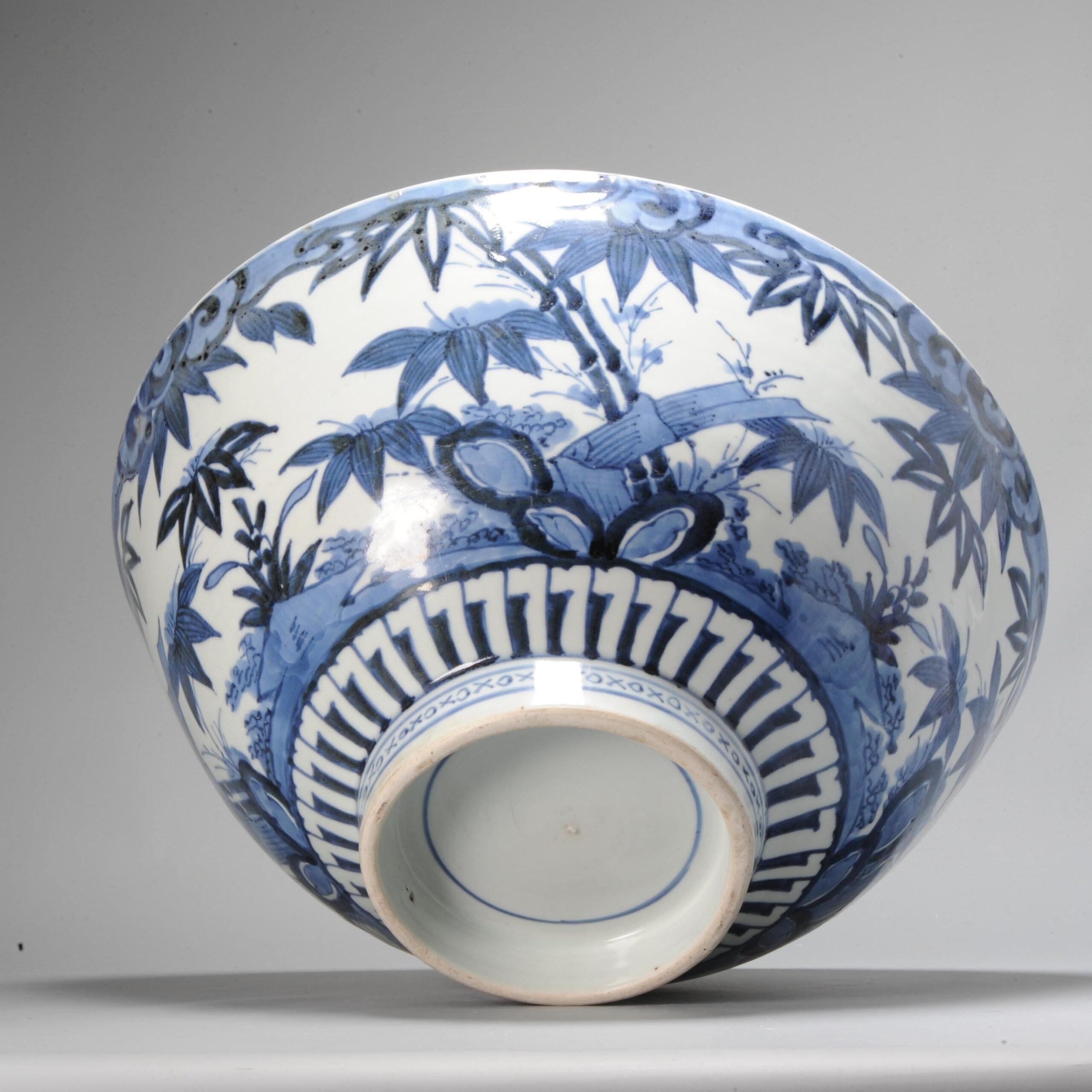 Huge Antique Japanese Arita Porcelain Bowl 1680-1700 Japan Majestic 10