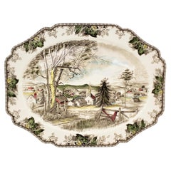 Huge Antique Johnson Brothers "Friendly Village" Ceramic Platter