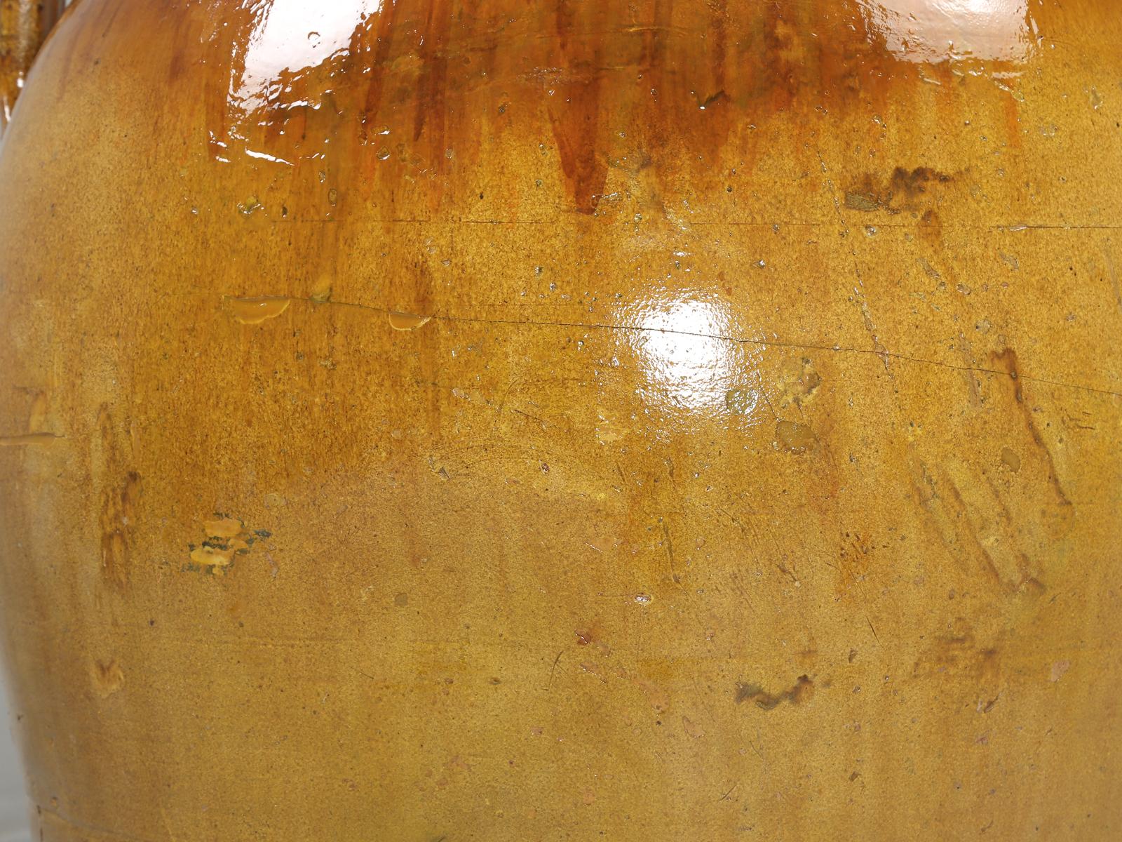 Très grande jarre à huile ancienne d'olivier du sud de l'Italie, datant de la fin des années 1800 4