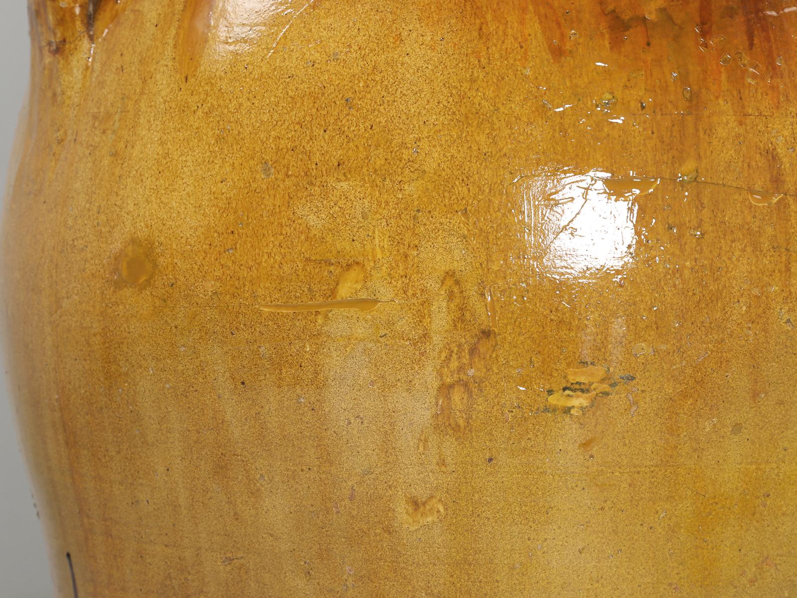 Très grande jarre à huile ancienne d'olivier du sud de l'Italie, datant de la fin des années 1800 5