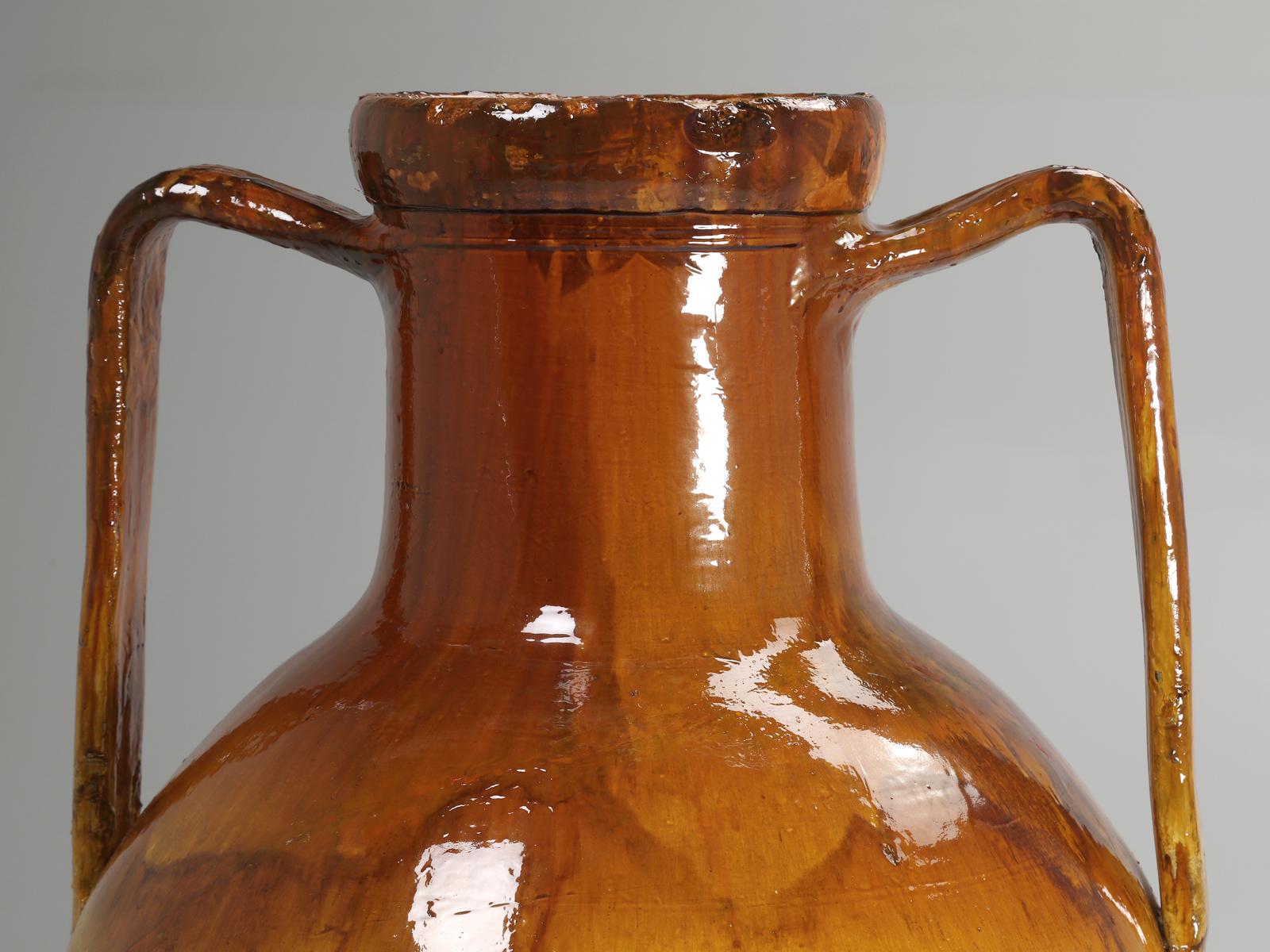 Huge Antique Olive Oil Jar from the South of Italy, Dating from the Late, 1800's In Good Condition In Chicago, IL