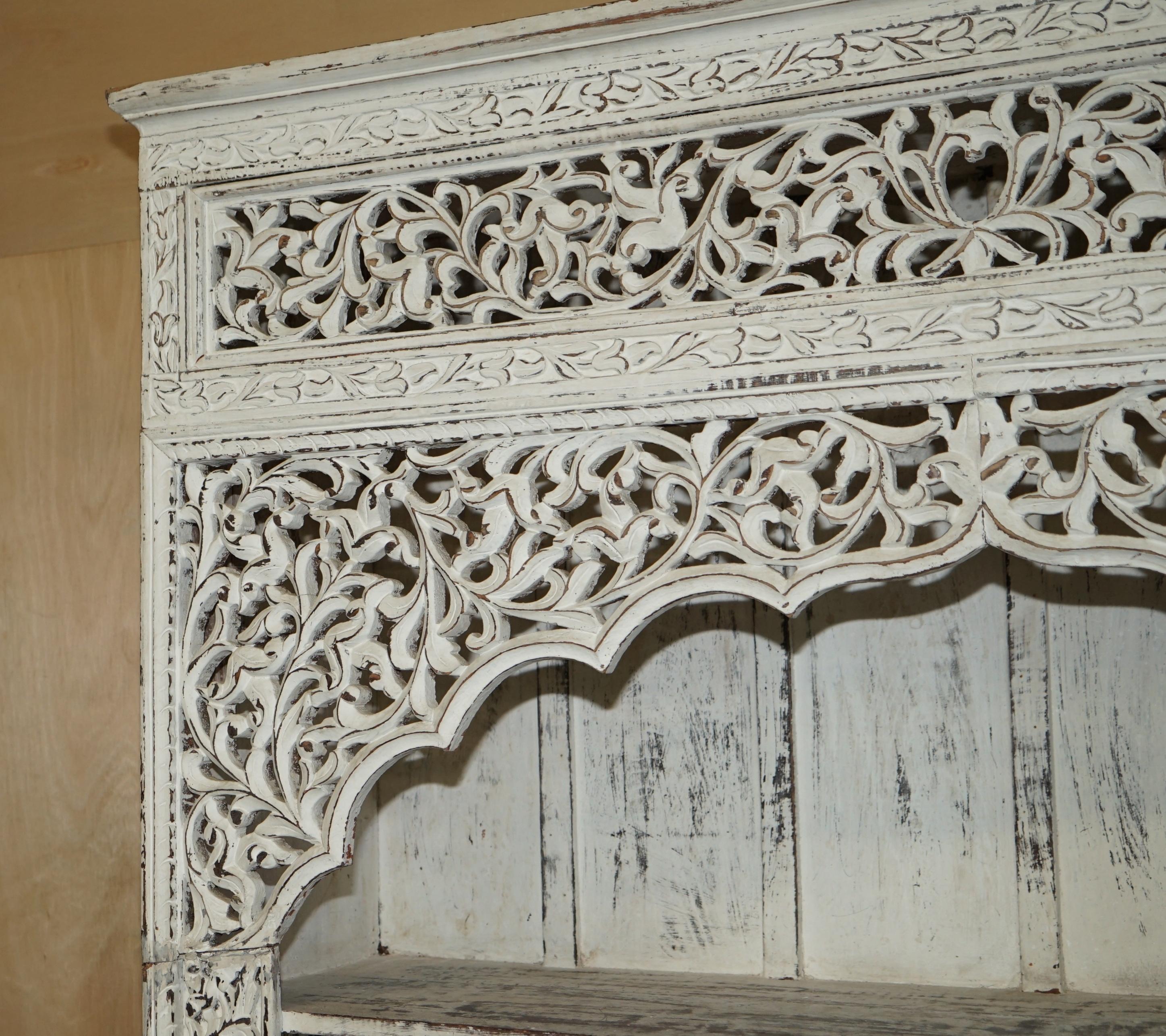 indian carved bookcase