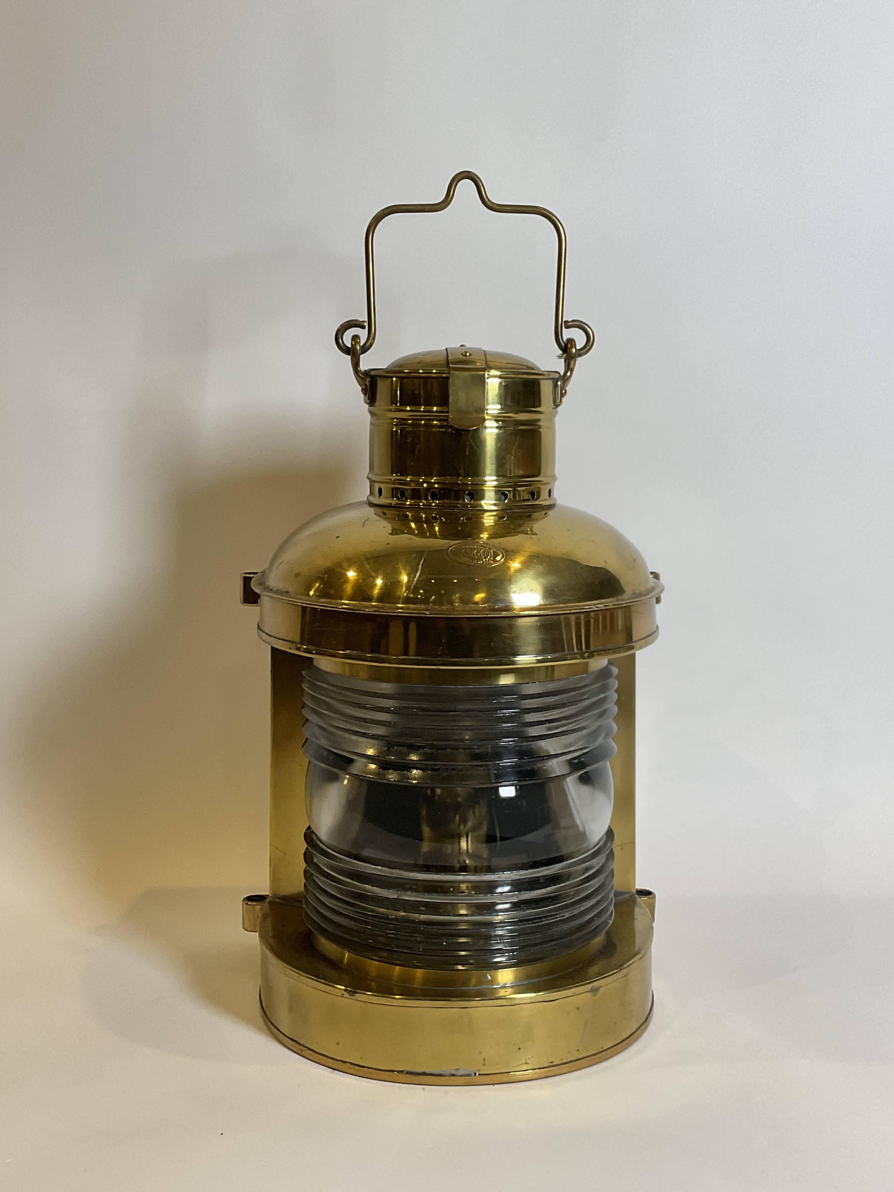Huge Antique Ships Masthead Lantern In Good Condition For Sale In Norwell, MA