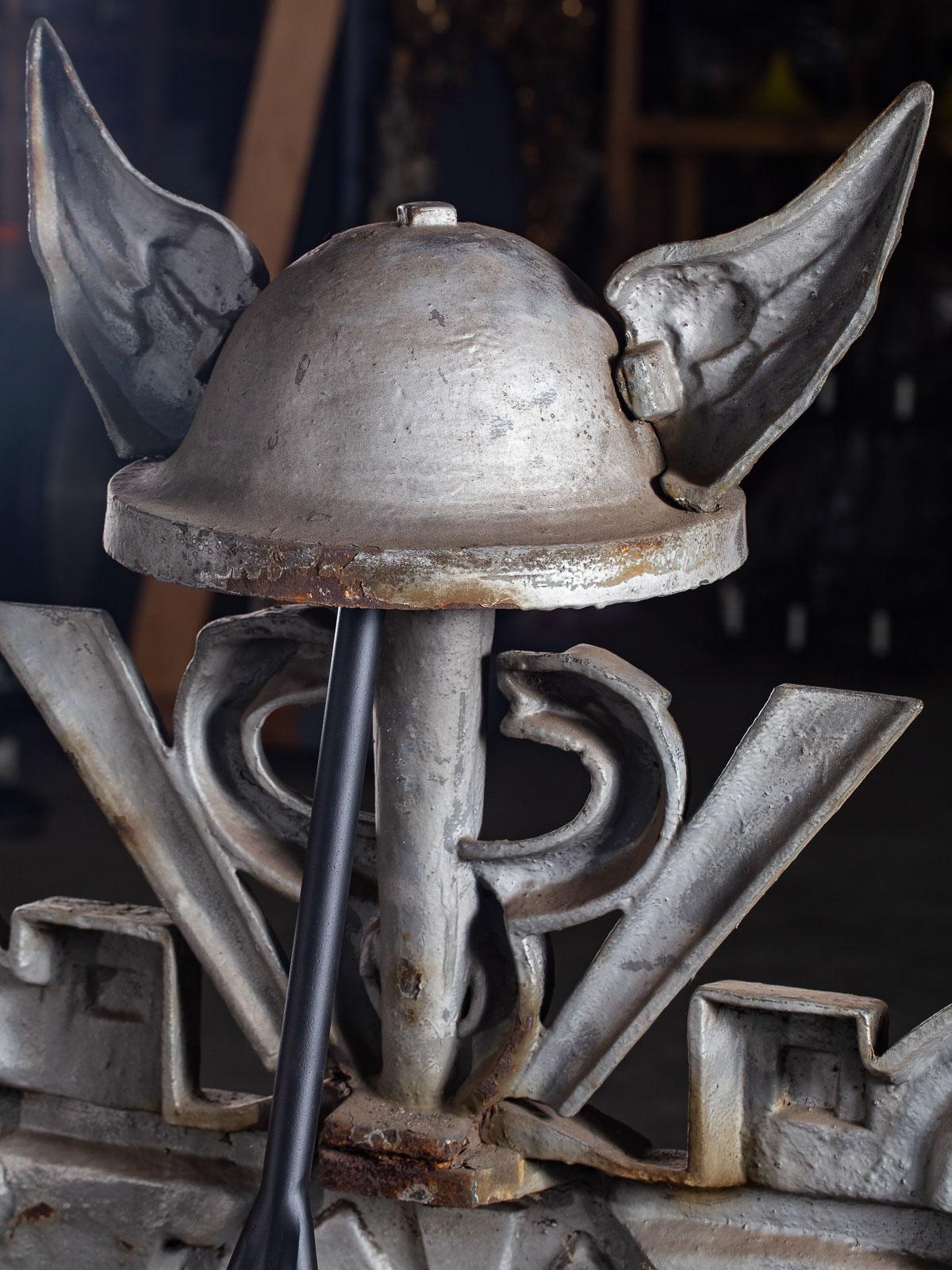 Huge Antique Solid Iron Antwerp City Emblem Architectural Salvage, circa 1890 For Sale 10