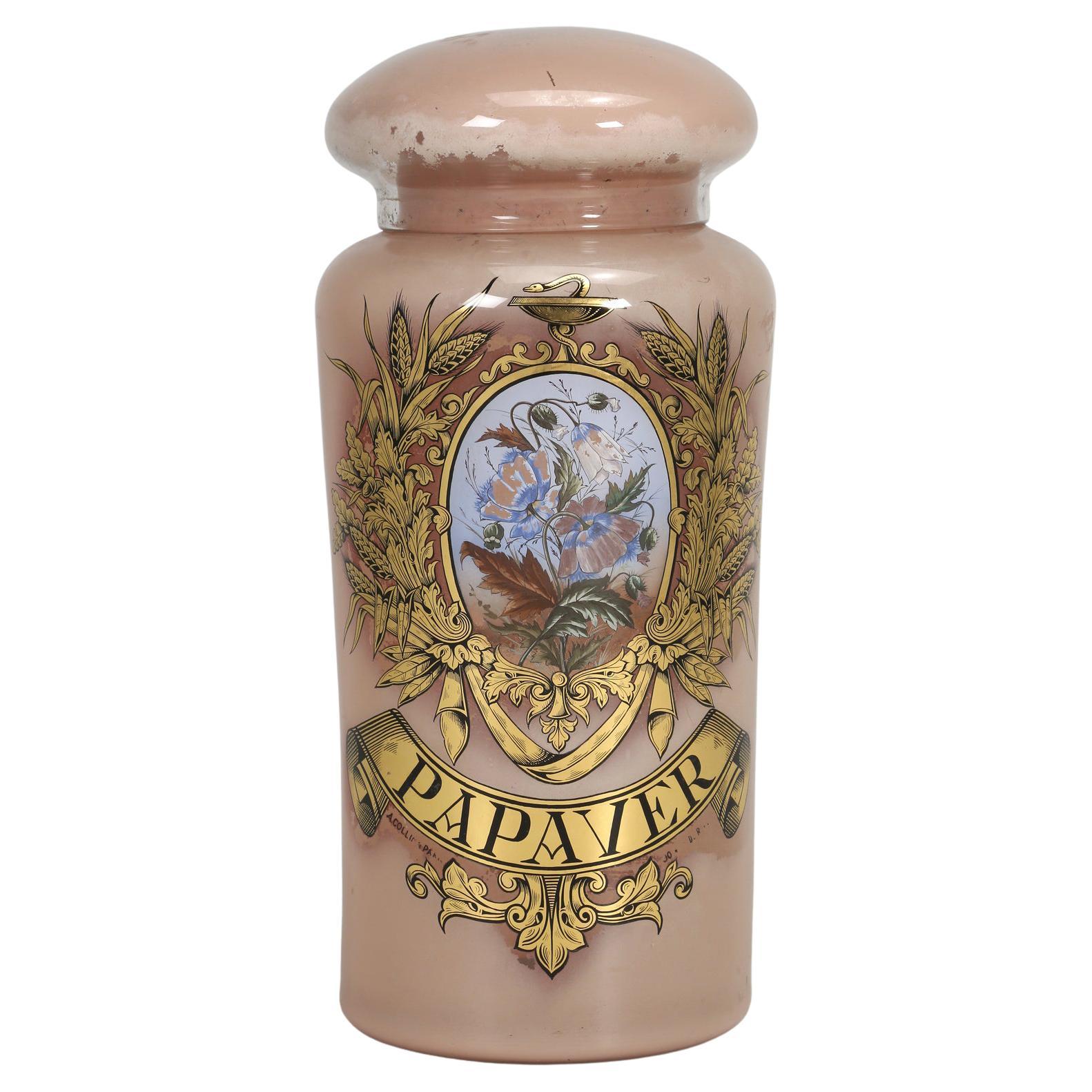 Huge Antique Verre Églomisé French Apothecary Jar, Signed A. Collier Paris  at 1stDibs | french apothecary jars