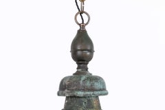 Huge Antique Victorian Late 19th Century Copper Verdigris Lantern Light. C.1880