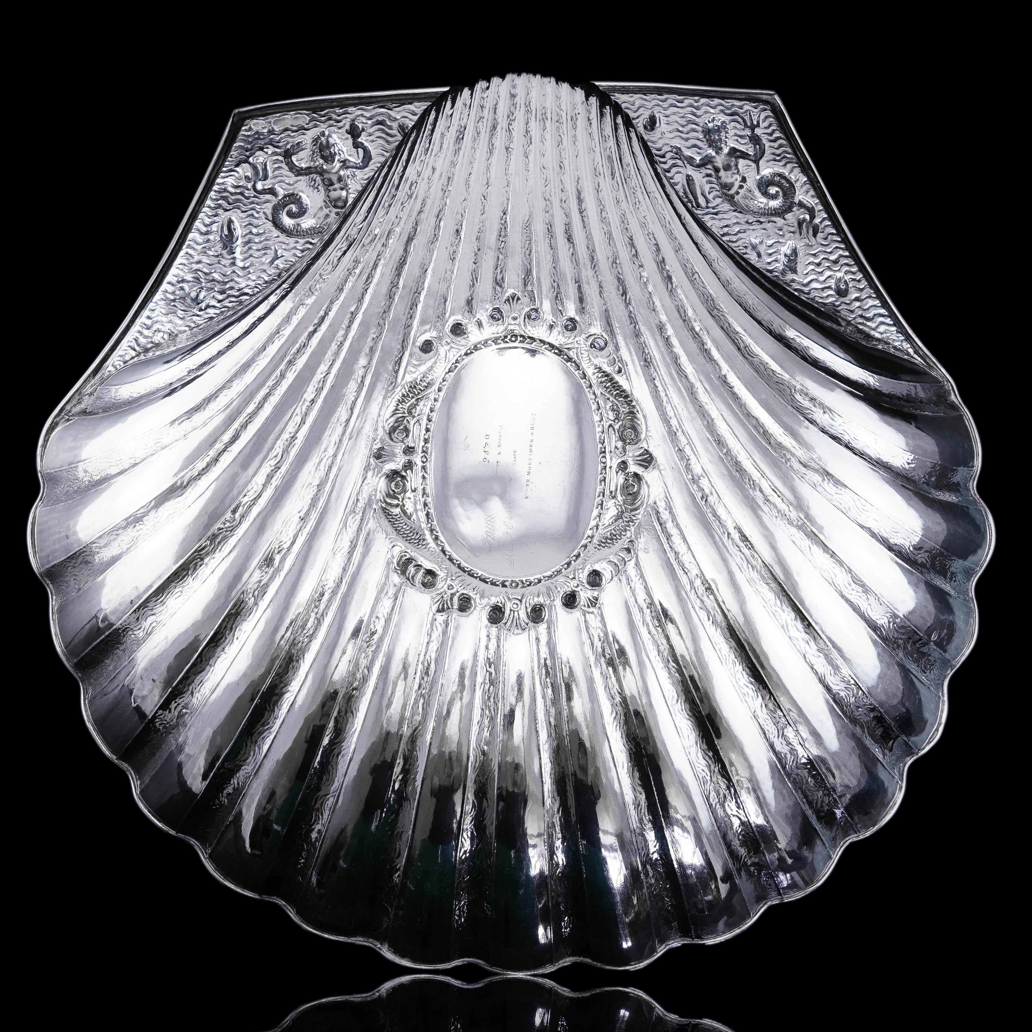 Superbe assiette / bol de 40cm+ en argent massif de l'époque victorienne, Hunt & Roskell en vente 11