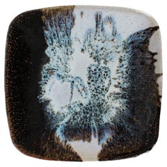 Énorme bol rustique expressif en céramique d'Arne Ranslet Motif abstrait Danemark années 1970