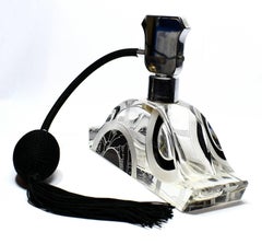 Huge Art Deco Atomiser Perfume Glass Bottle, 1930s