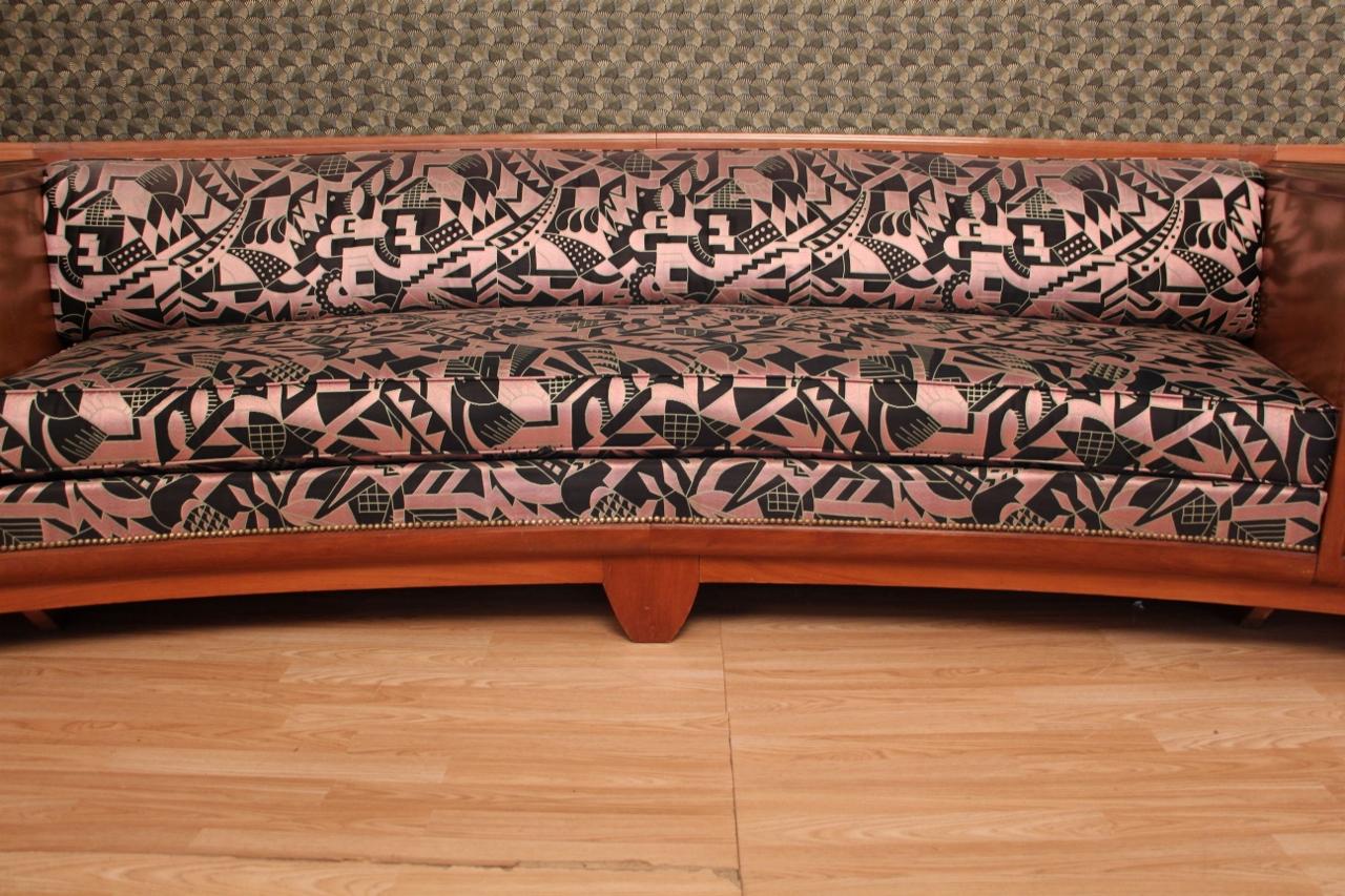 Wood Huge Art Deco Bench from the Majorelle Workshops For Sale