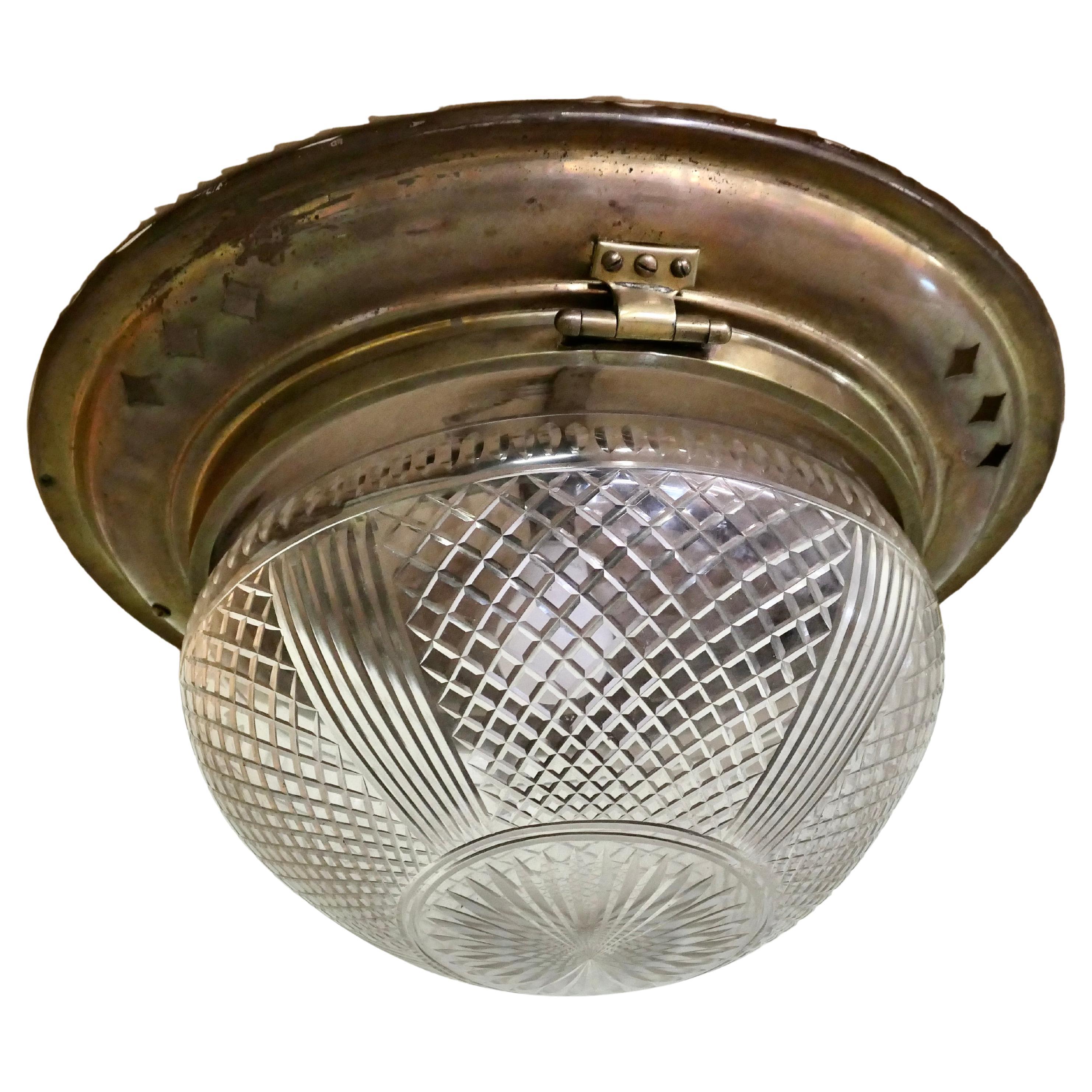 Huge Art Deco Ceiling Light From an Early Passenger Liner A wonderful piece