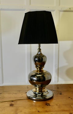 Huge Art Deco Gold & Silver Table Lamp A stunning piece is made in Terracotta