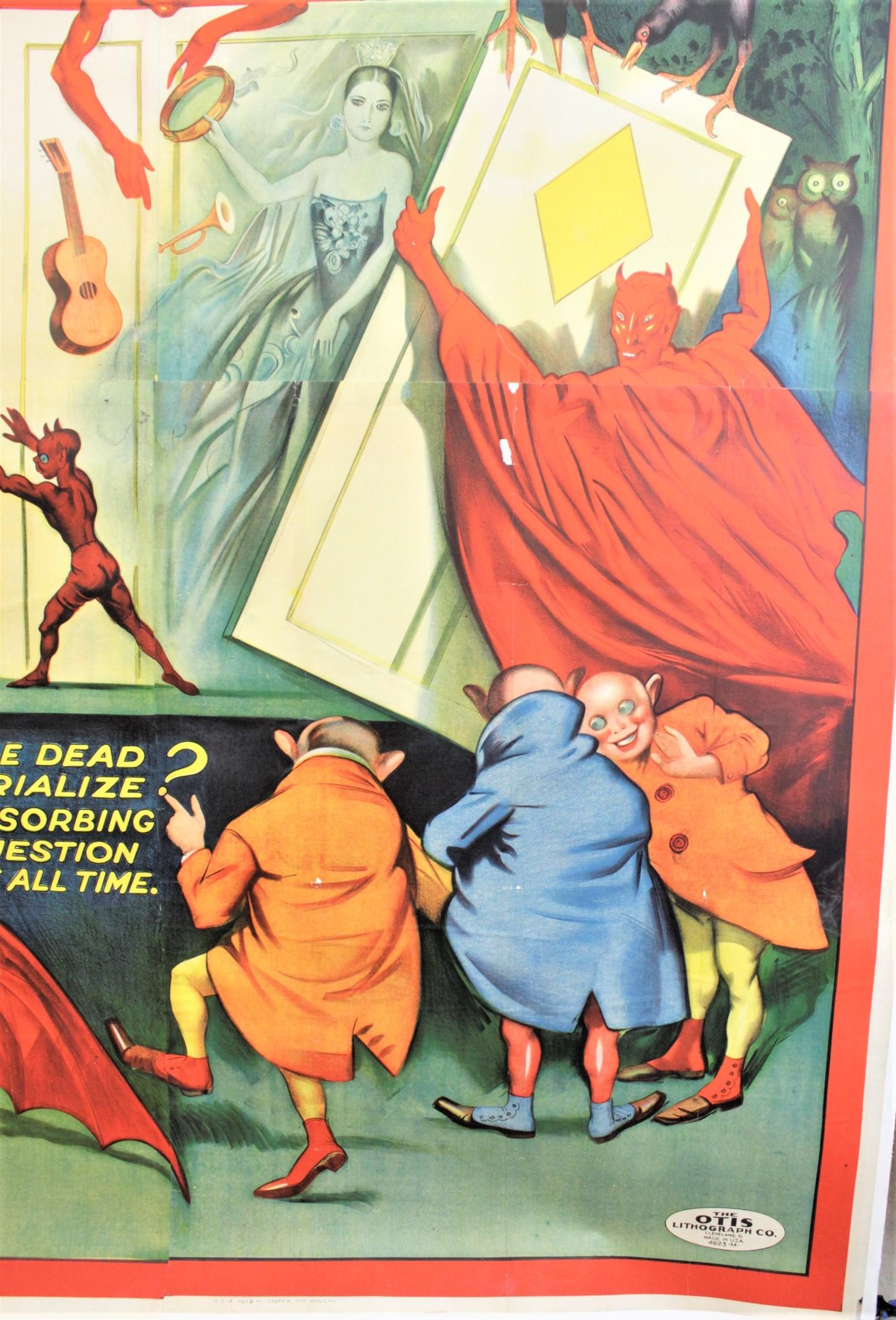 Grande affiche originale Art Déco « Carter the Great » (Carter le grand), le Magician Travelling Show 2