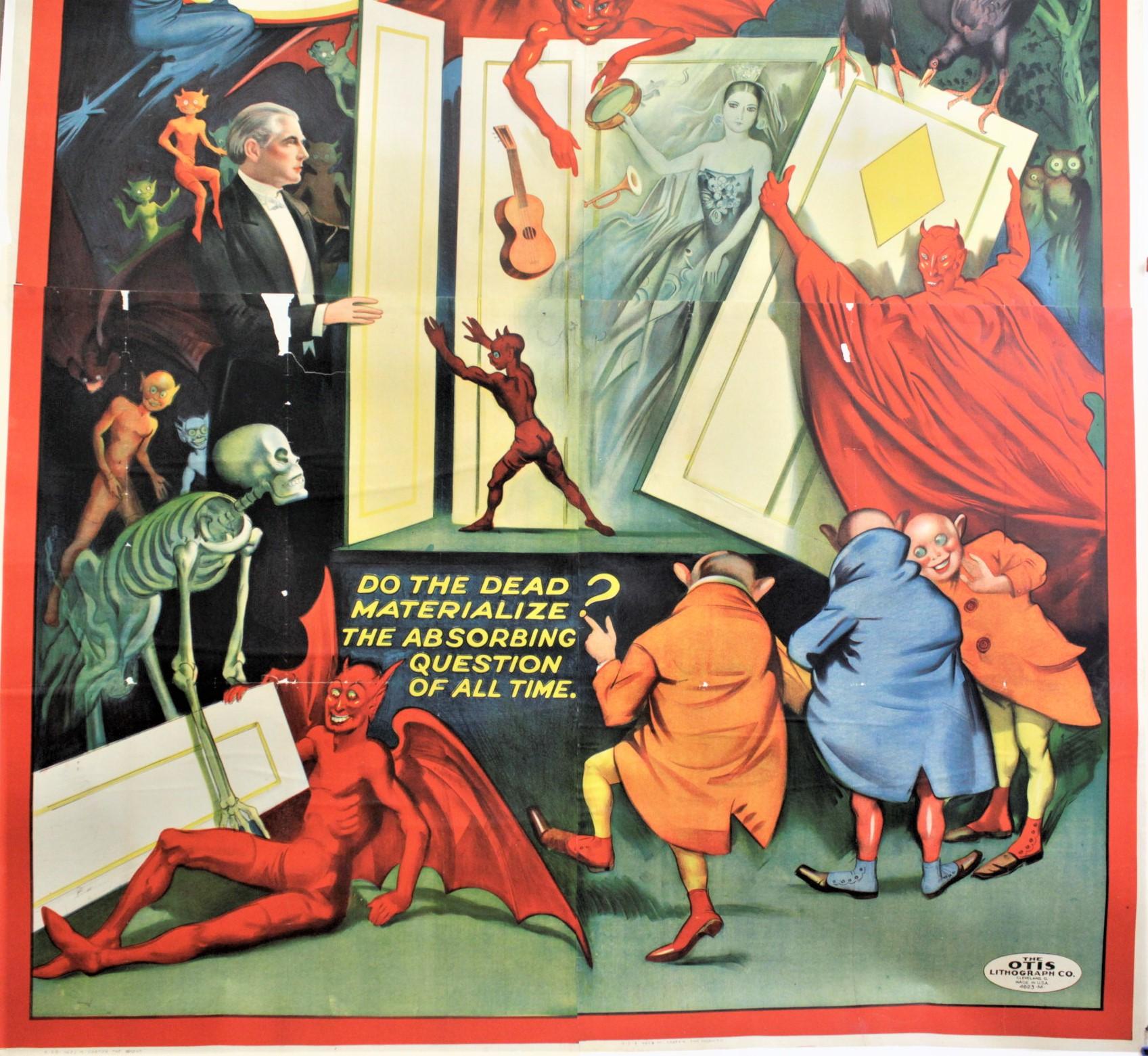 20th Century Huge Original Art Deco 'Carter the Great' the Magician Travelling Show Poster