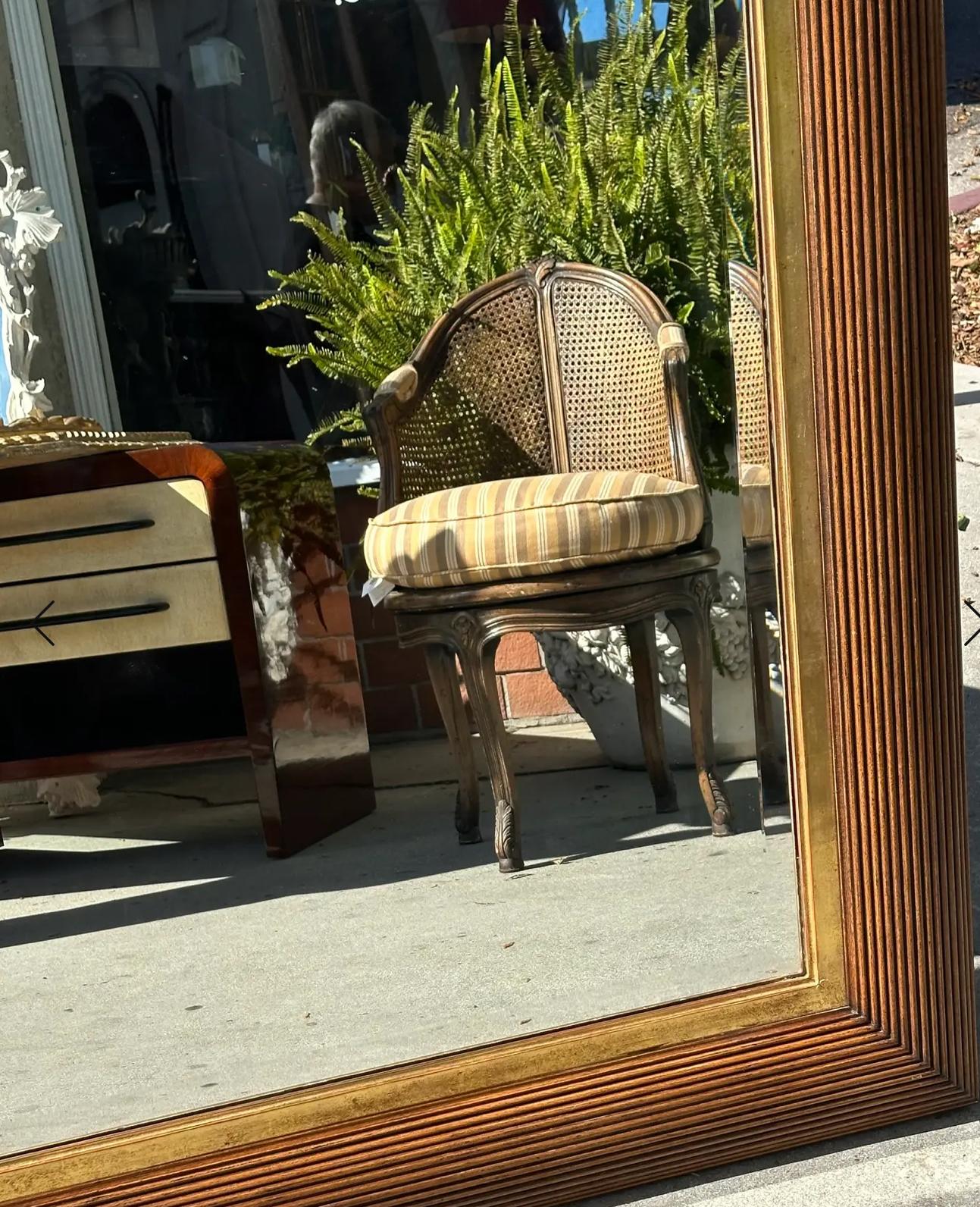 Contemporary Huge Art Deco Style Paul Ferrante Mahogany & Giltwood Mirror