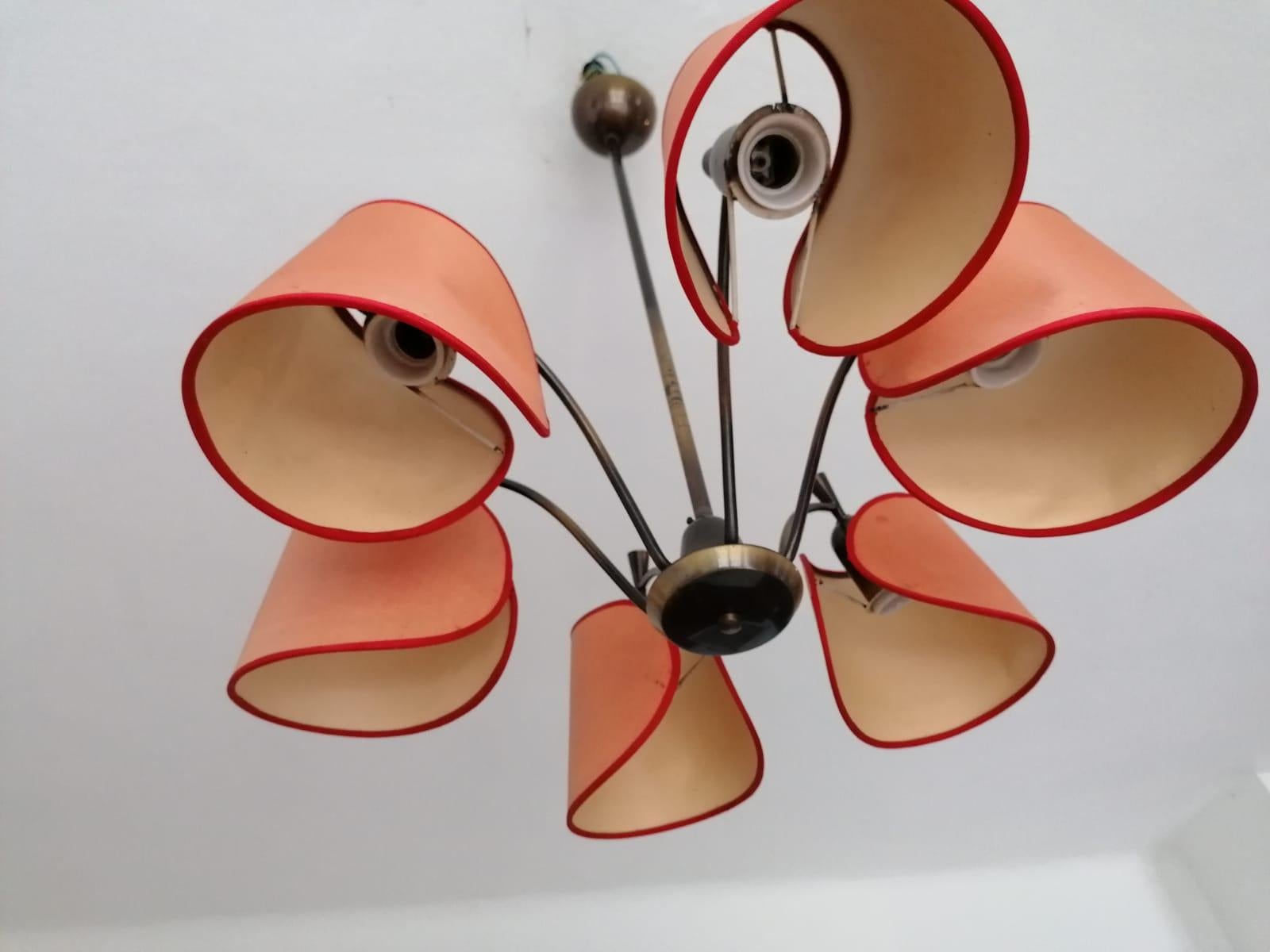 Mid-20th Century Huge Austrian Midcentury Brass Chandelier