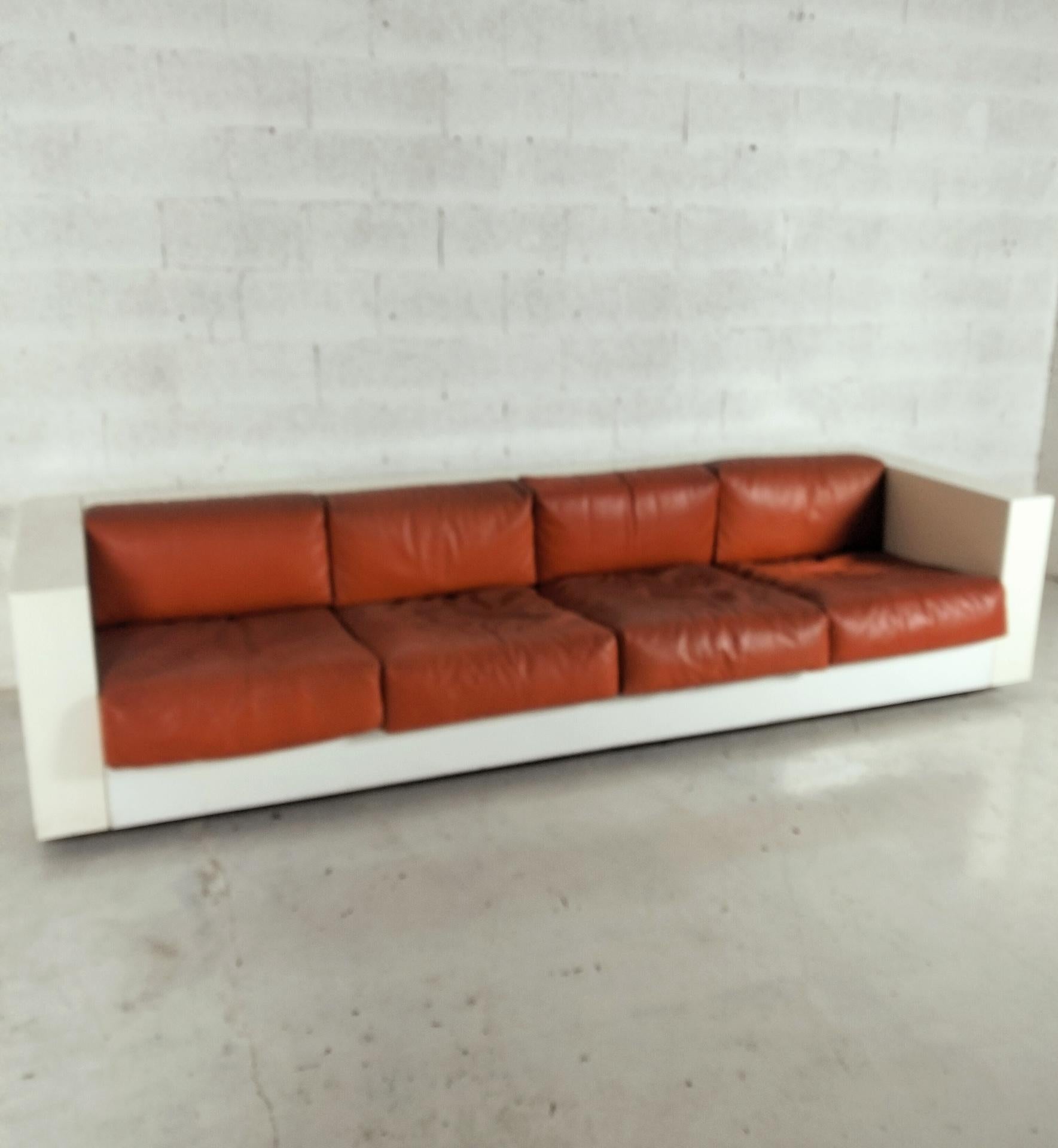 Italian Huge “Saratoga” 4 seater sofa by Massimo and Lella Vignelli for Poltronova 60s