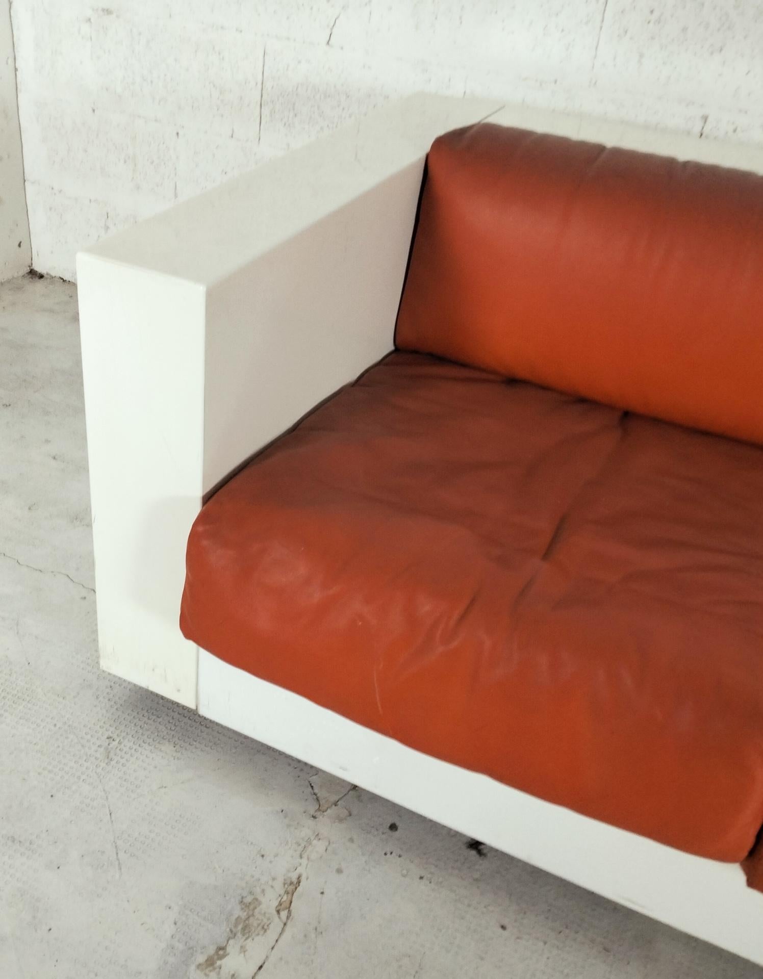 Huge “Saratoga” 4 seater sofa by Massimo and Lella Vignelli for Poltronova 60s In Good Condition In Padova, IT