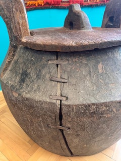 Huge Batak Rice Container with Original Lid, Indonesia, 19th Century