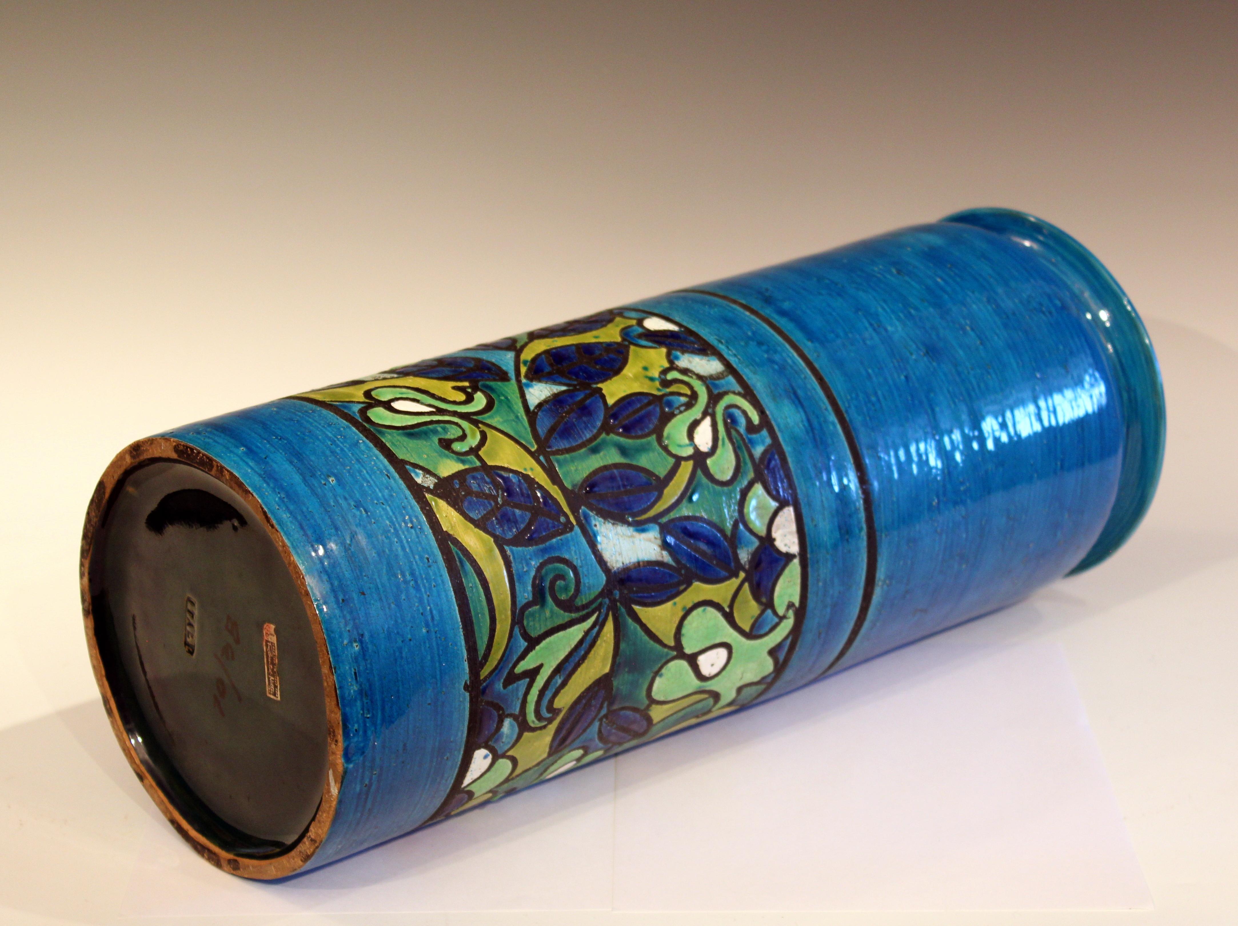 Turned Huge Bitossi Pottery Londi Vase Italian RN Label Raymor Ceramic Umbrella Stand