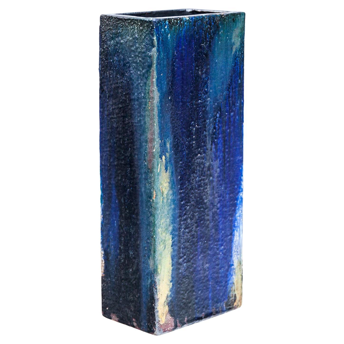 Riesige blaue Helmut Schäffenacker Vase