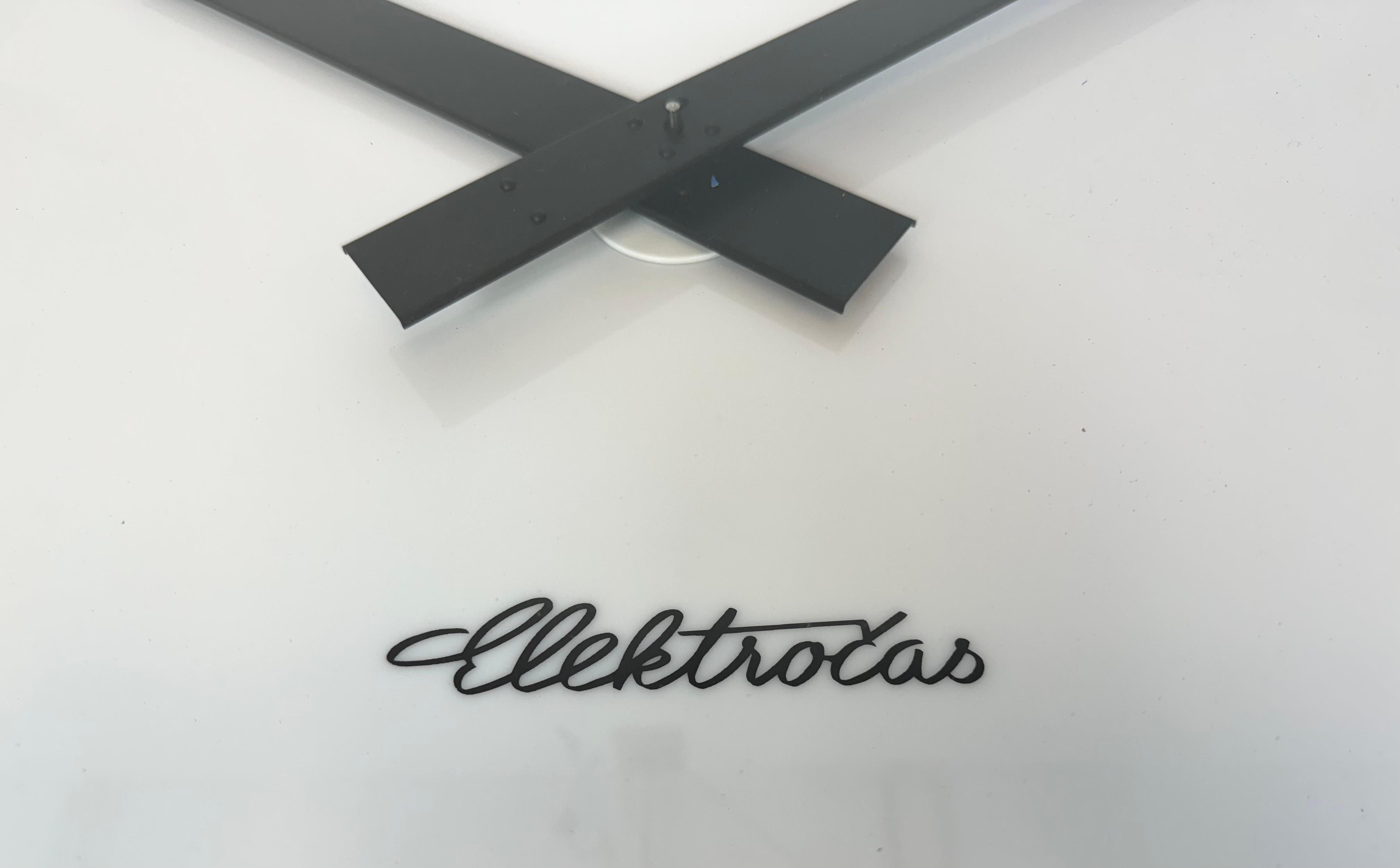 Huge Blue Square Industrial Wall Clock from Elektročas, 1990s For Sale 2