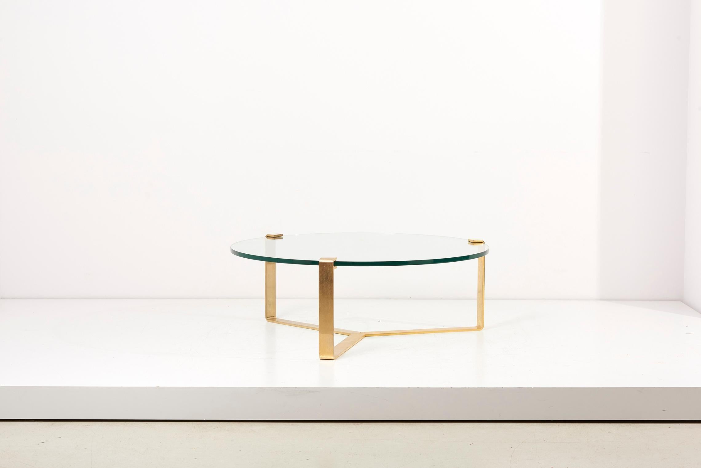 Huge Brass and Glass Coffee Table by Peter Draenert, 1970s 7