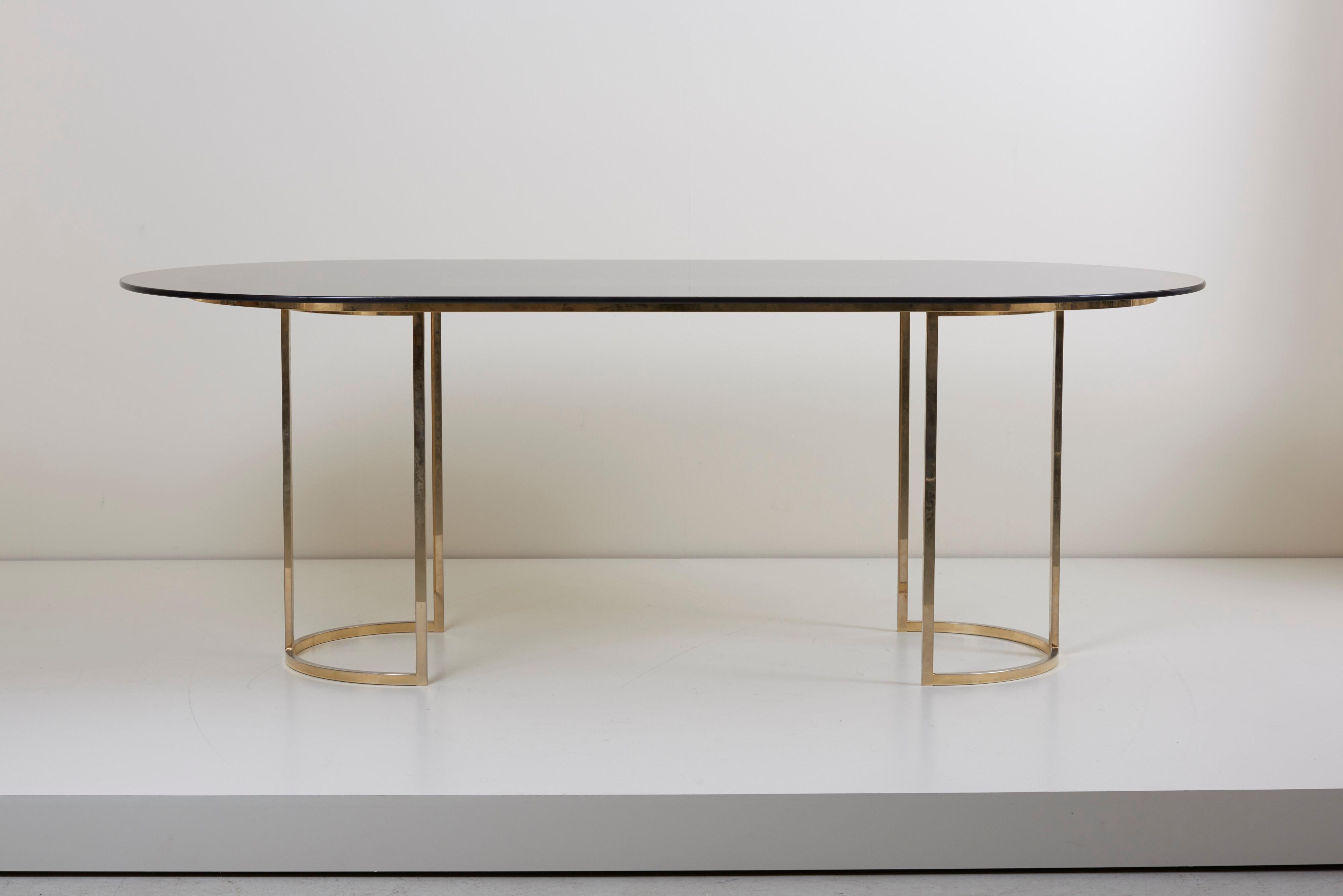 brass glass dining table