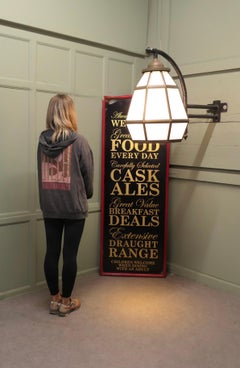 HUGE Brass Octagonal Wall Lantern This is an enormous Octagonal Pyramid Wall