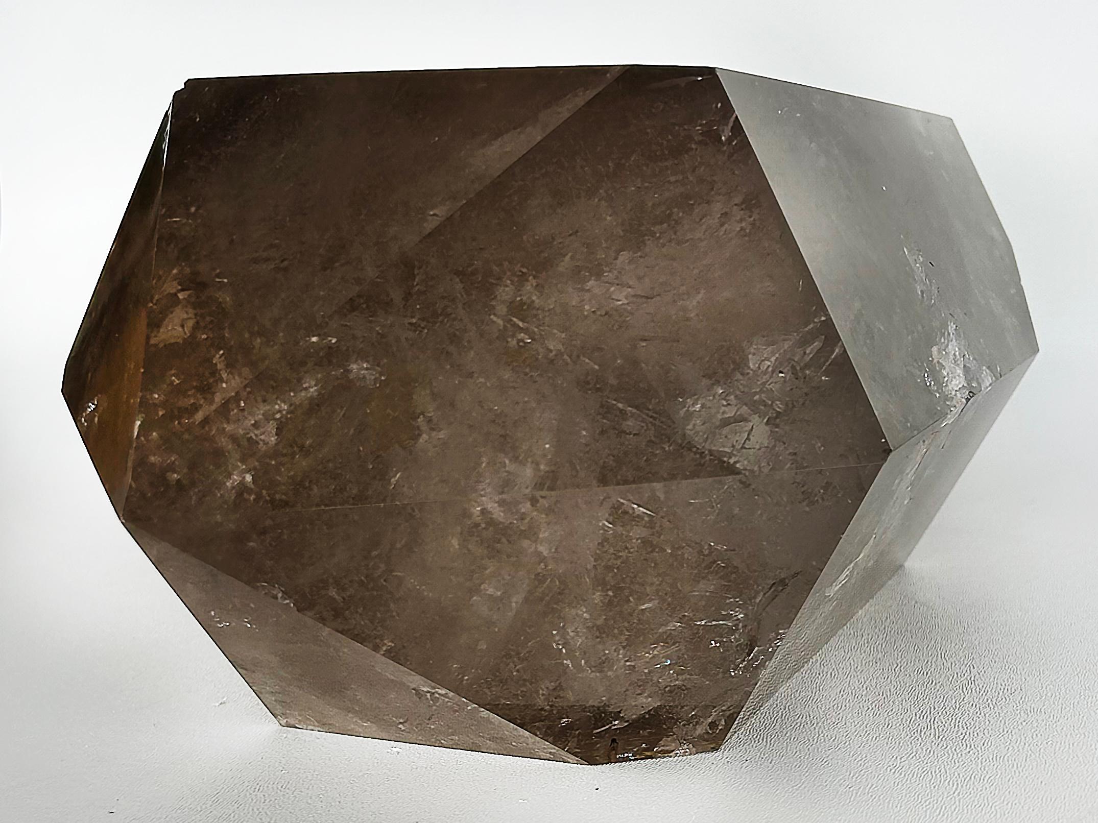 Huge Brazilian Golden Rutile Smoky Quartz Weighs 29 lbs. Double Terminated Point For Sale 7