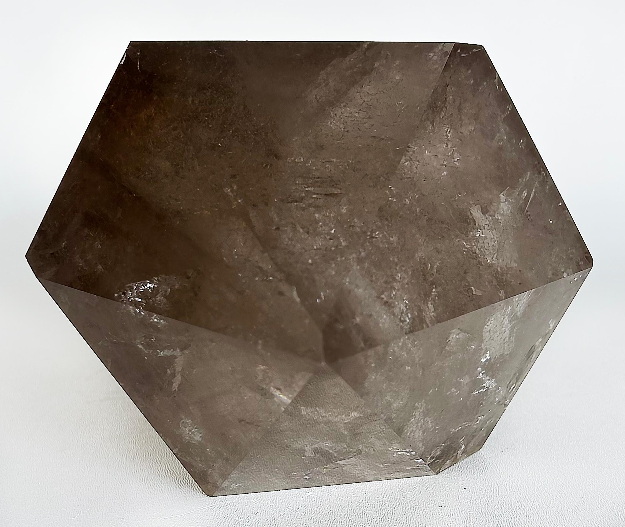 Huge Brazilian Golden Rutile Smoky Quartz Weighs 29 lbs. Double Terminated Point For Sale 8