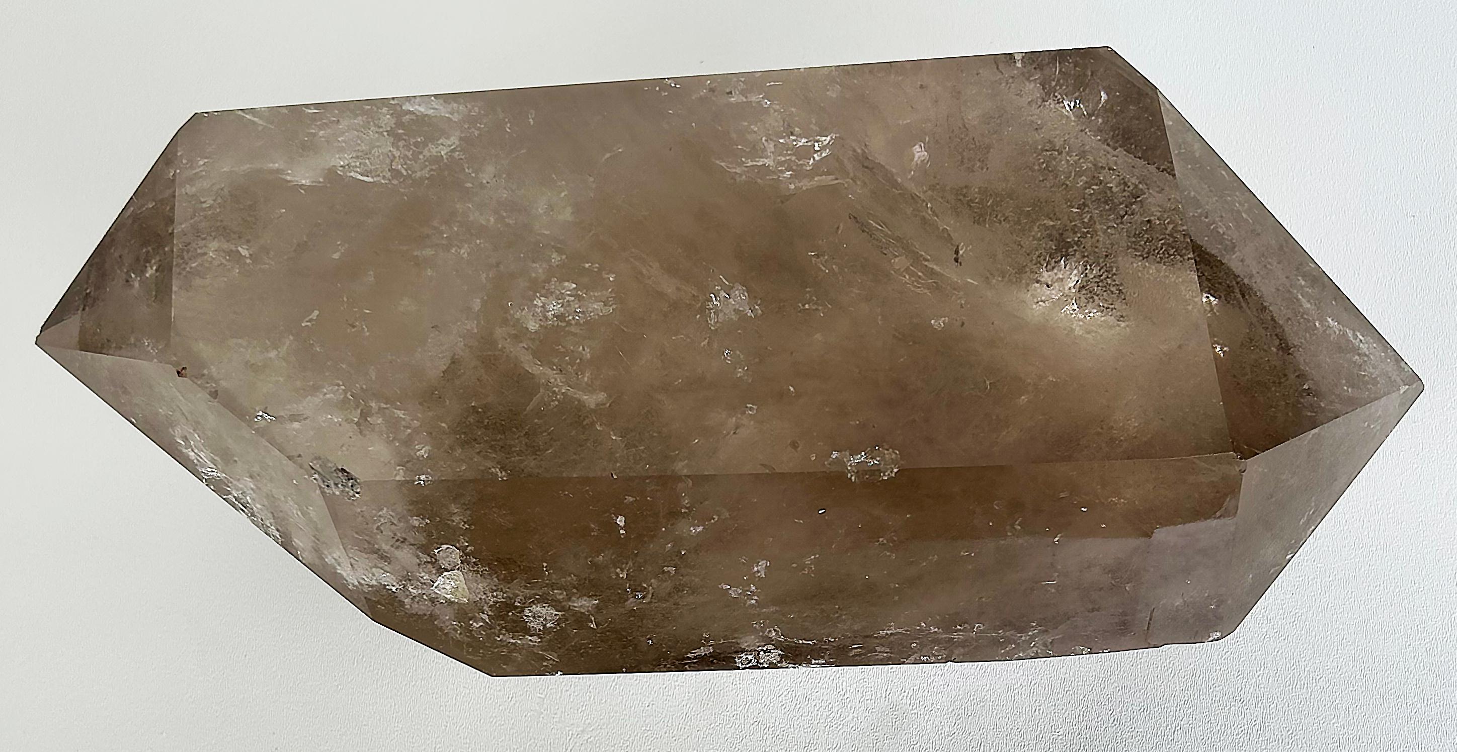 Huge Brazilian Golden Rutile Smoky Quartz Weighs 29 lbs. Double Terminated Point For Sale 1