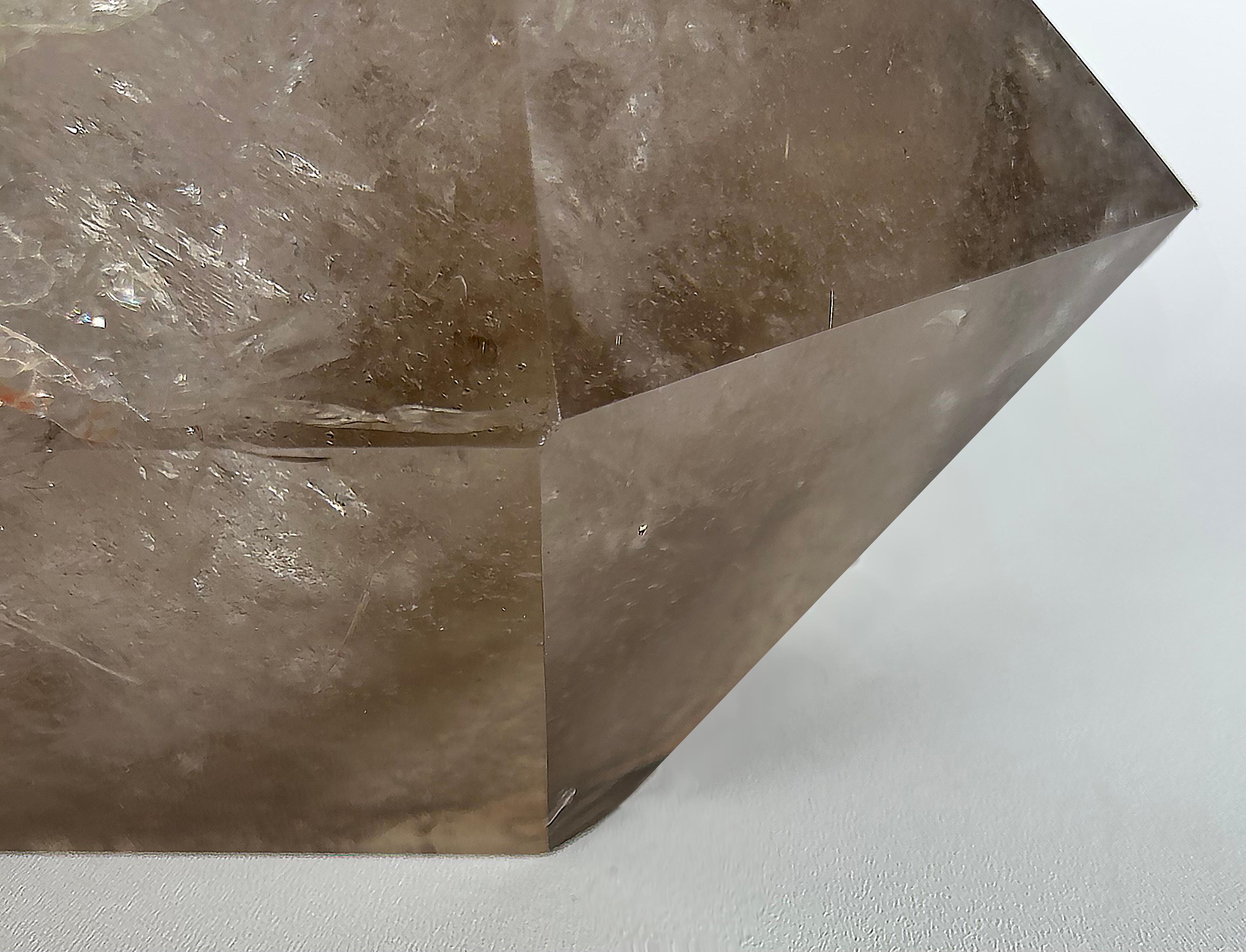 Huge Brazilian Golden Rutile Smoky Quartz Weighs 29 lbs. Double Terminated Point For Sale 3