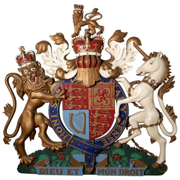 Huge British Royal Coat of Arms Wall Plaque at 1stDibs | british coat ...