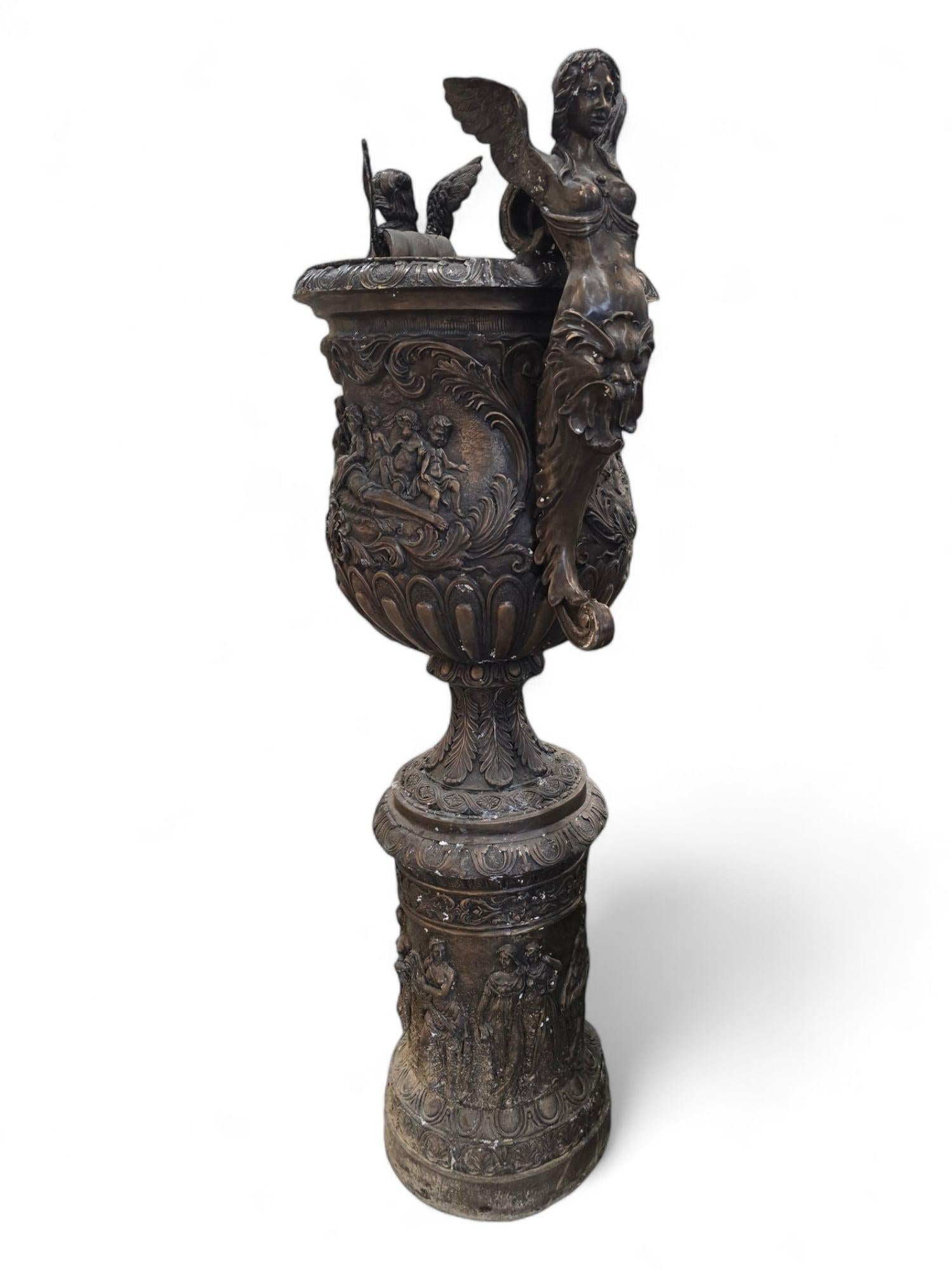 Vasi di bronzo enormi - 190 cm in vendita 6