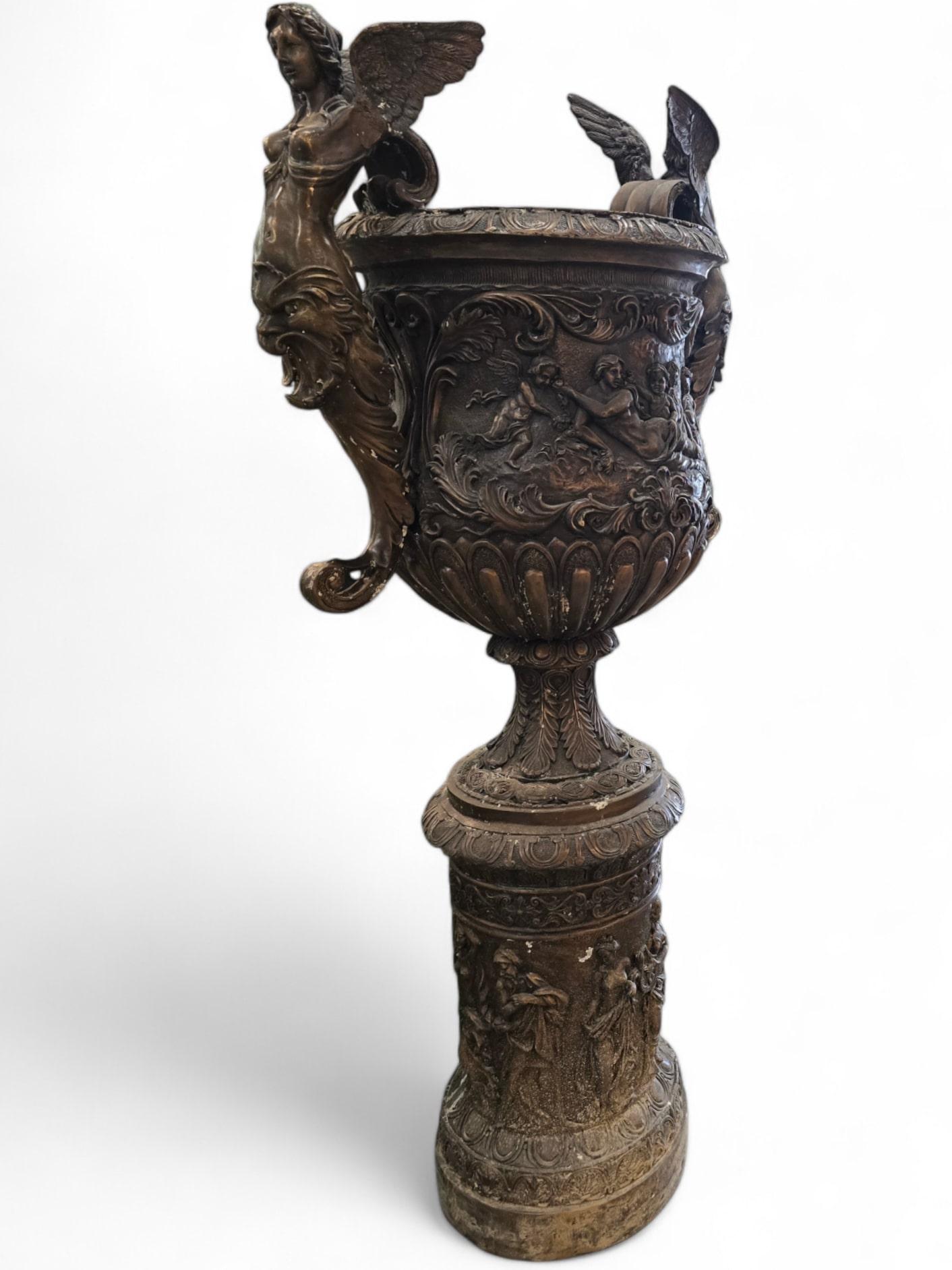 Vasi di bronzo enormi - 190 cm in vendita 7