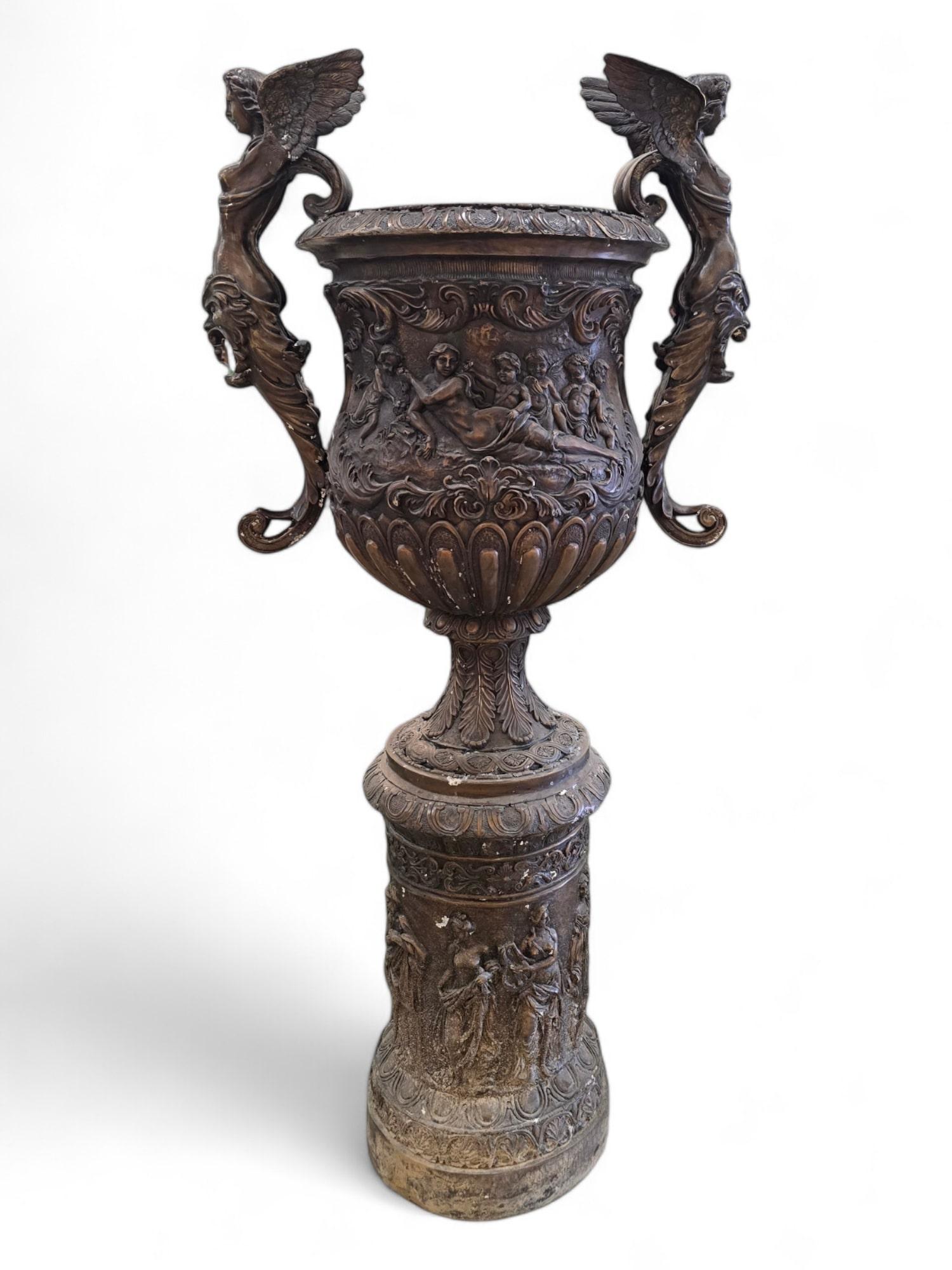 Vasi di bronzo enormi - 190 cm in vendita 8