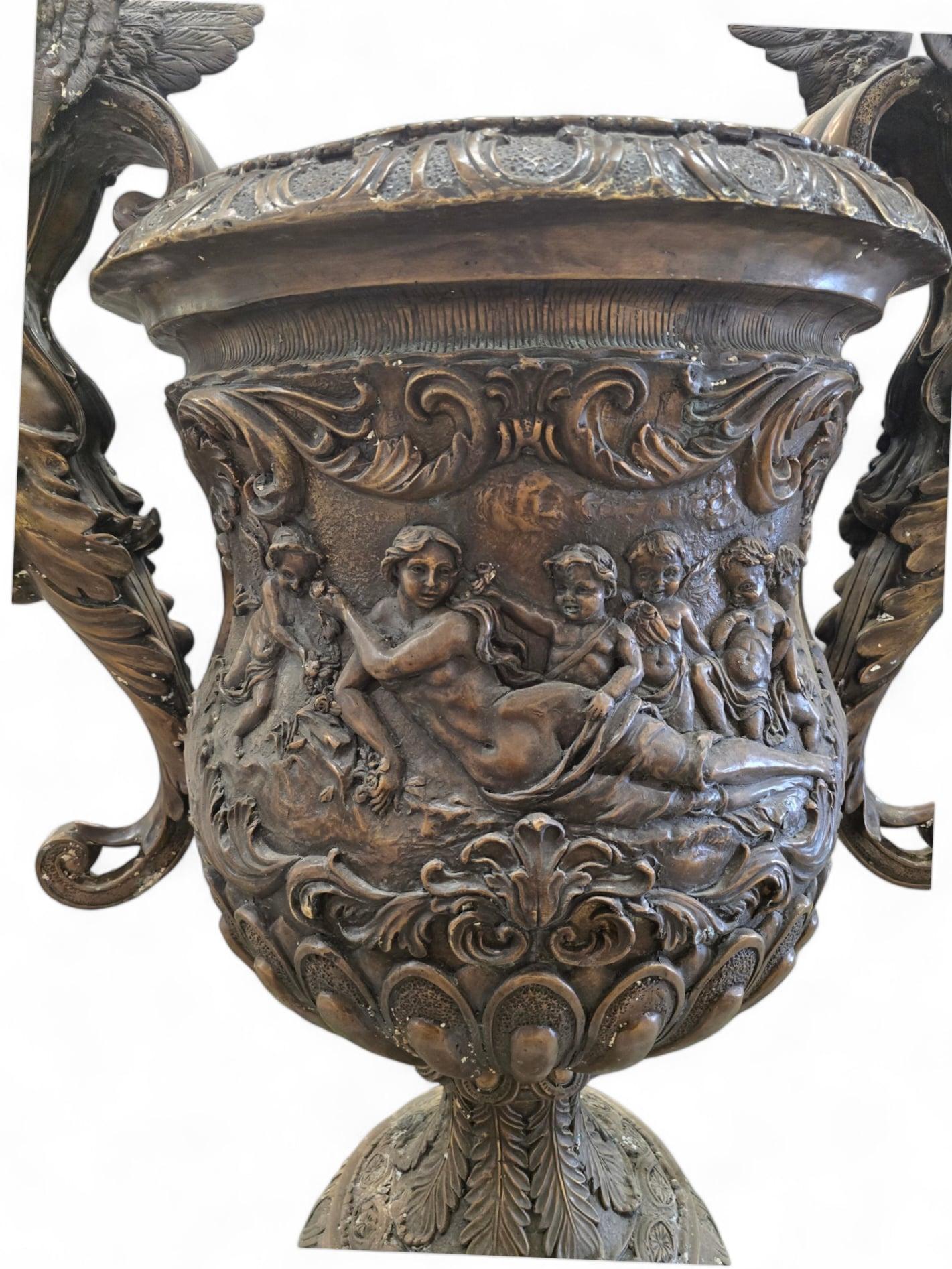 Vasi di bronzo enormi - 190 cm in vendita 9