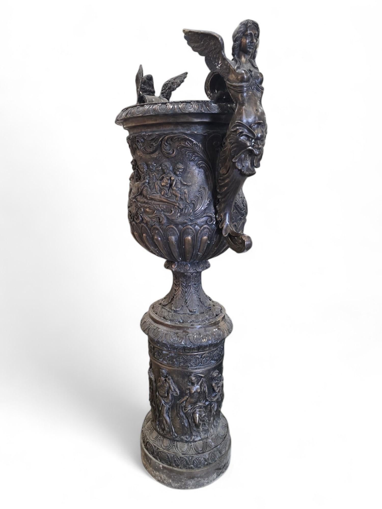 Vasi di bronzo enormi - 190 cm in vendita 11