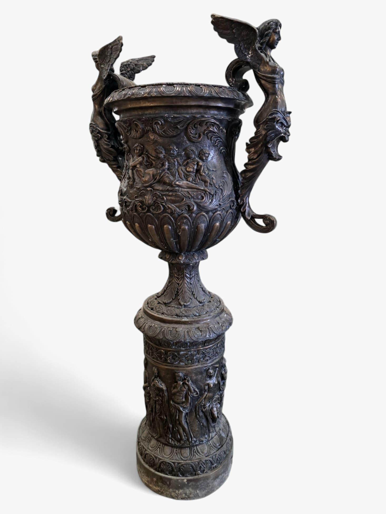 Fine XX secolo Vasi di bronzo enormi - 190 cm in vendita