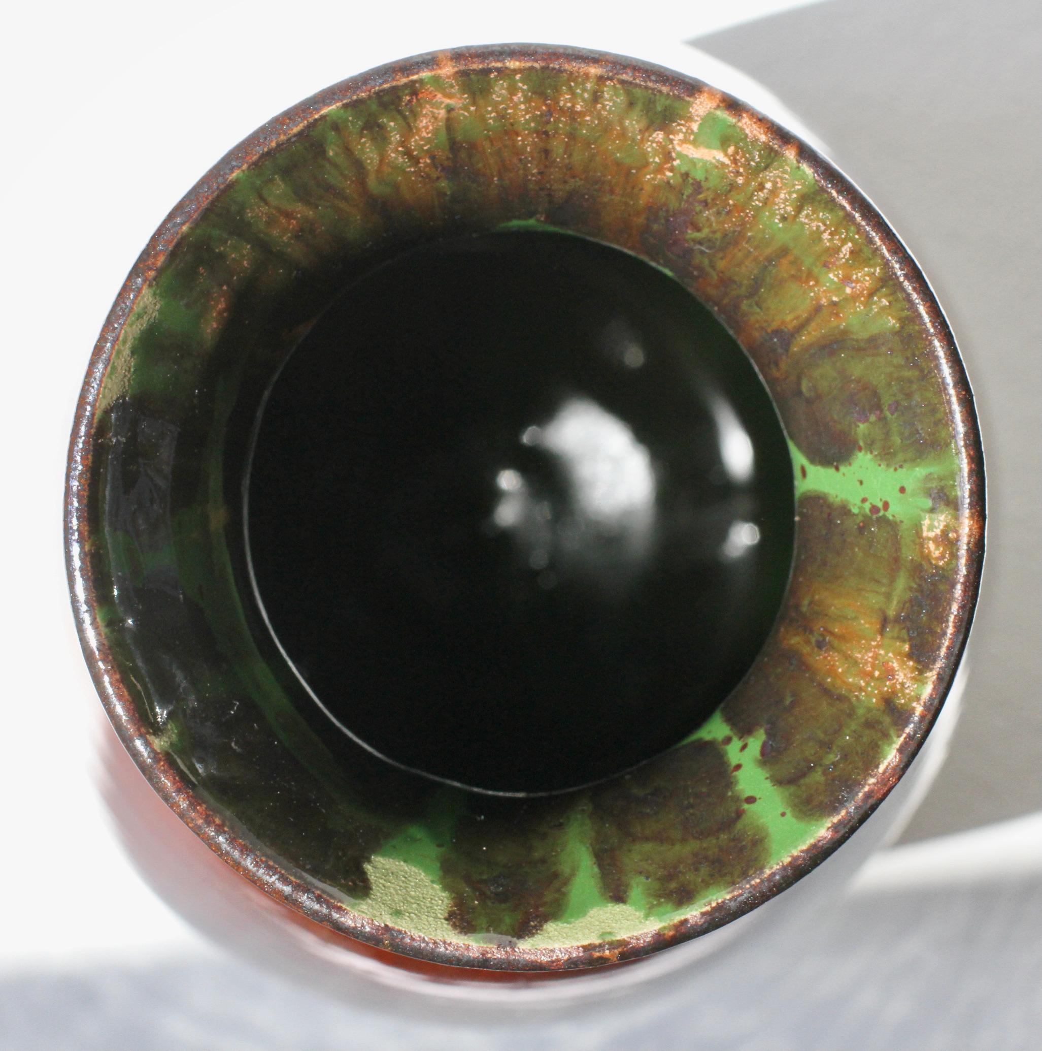Enorme vaso in terracotta smaltata marrone di Willem Coenraad Brouwer, 1910 ca. in vendita 2