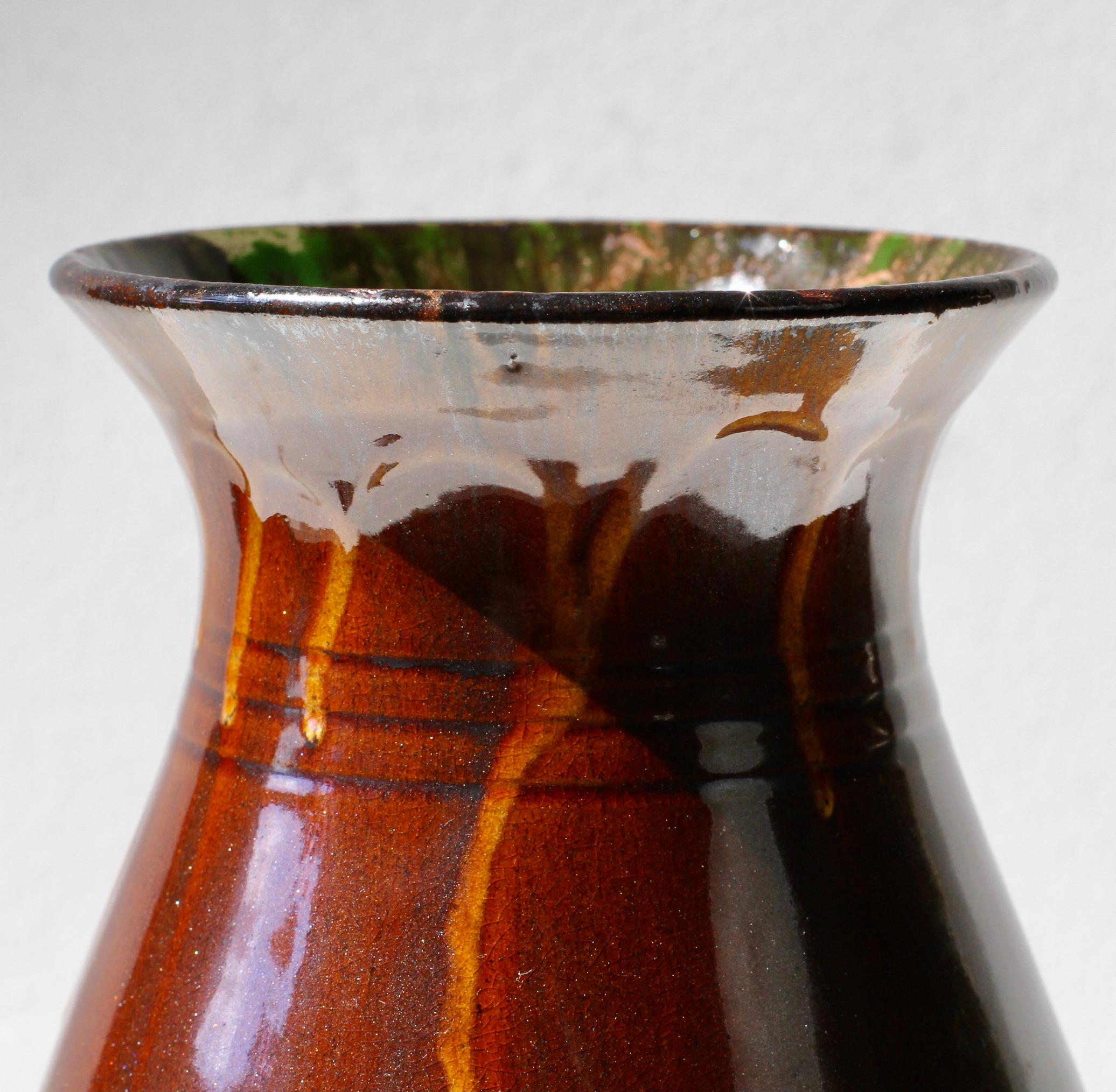 Enorme vaso in terracotta smaltata marrone di Willem Coenraad Brouwer, 1910 ca. in vendita 1