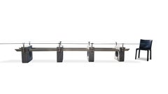 Huge brutalist concrete conference or dining table, 1970s