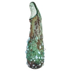 Huge Brutalist rugoso and somerso Murano glass by Salviati, Italy, 1960s