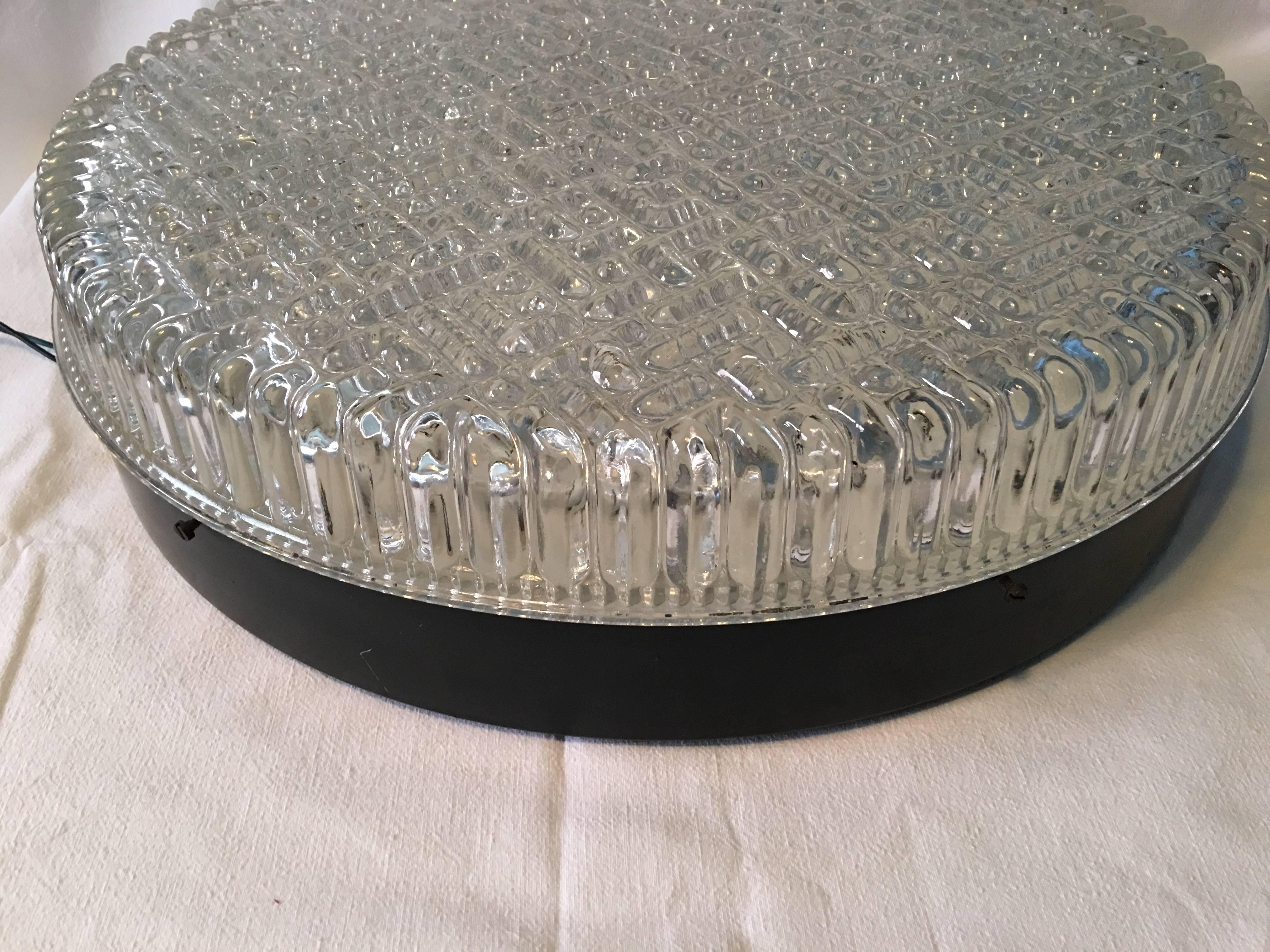 Huge Bubble Glass Flush Mount in the Staff Style 1960s - SPECIAL PRICE In Good Condition For Sale In Frisco, TX
